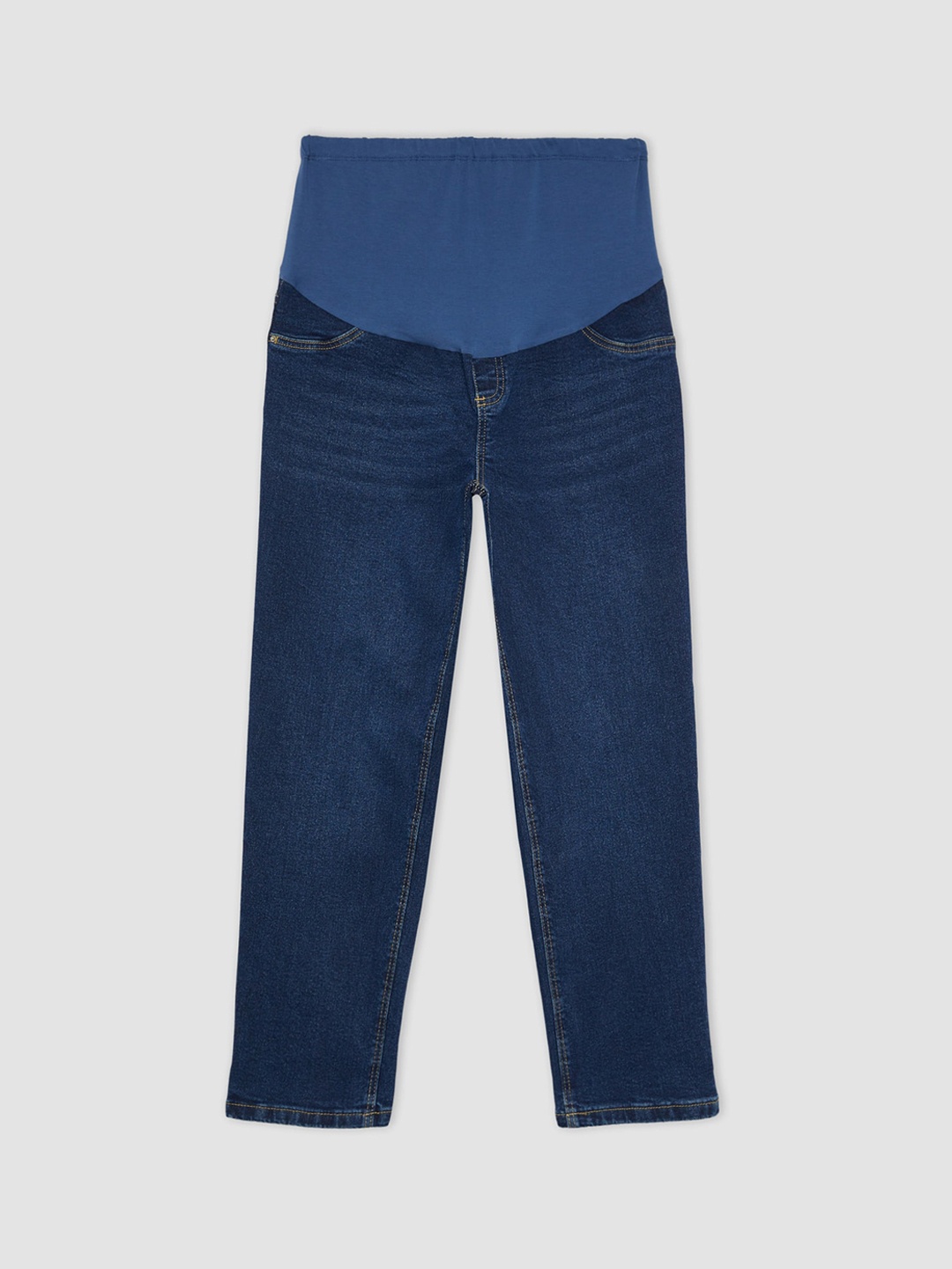 

DeFacto Women Regular Fit Mid Rise Clean Look Stretchable Jeans, Blue