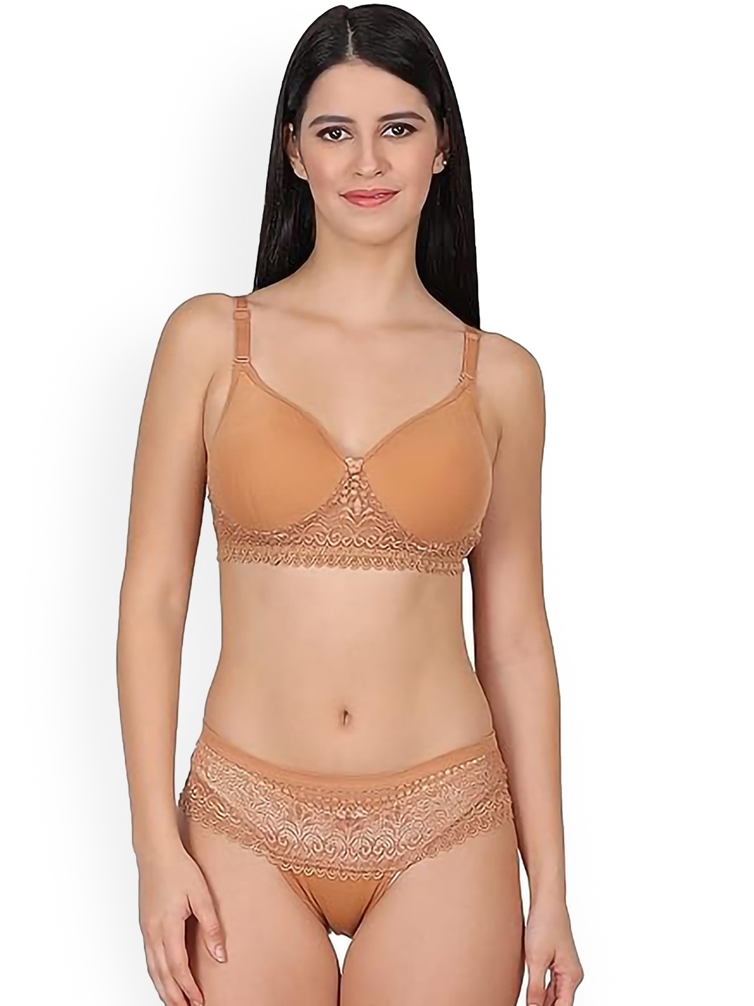 

AROUSY Self Design Cotton Lingerie Set, Yellow