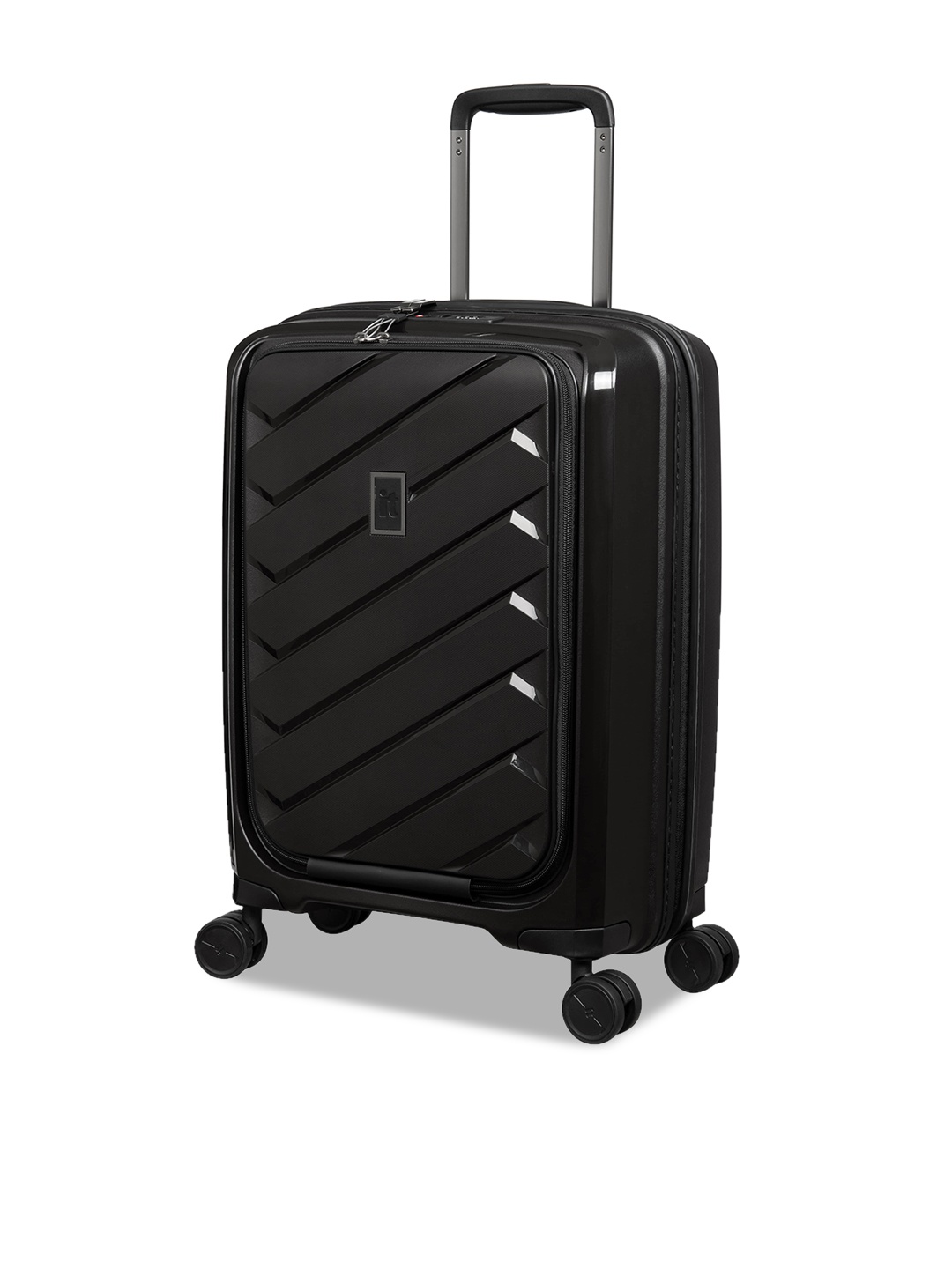 

IT luggage Textured Hard-Sided Cabin Suitcase, Black