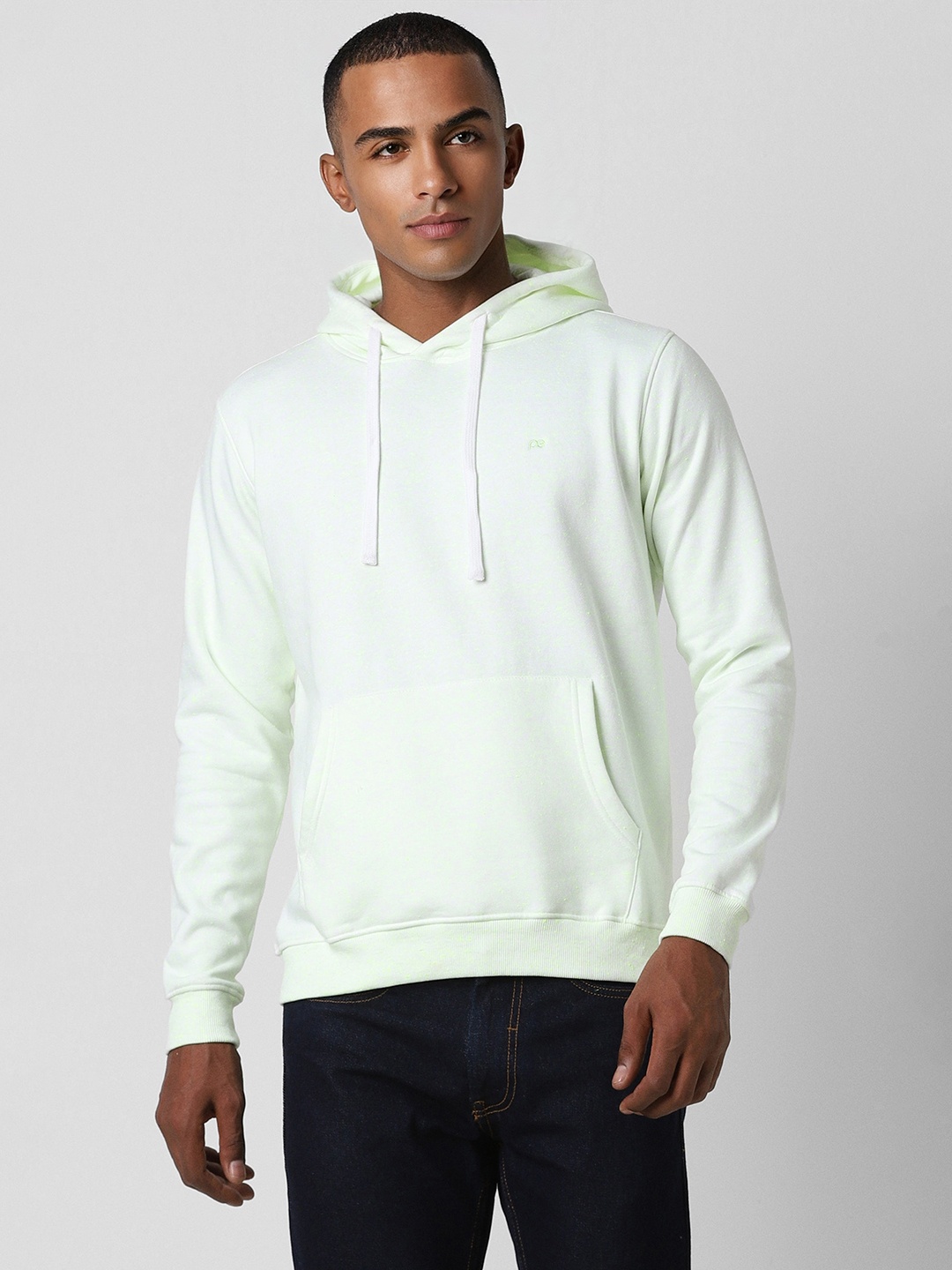 

Peter England Casuals Men Green Hooded Sweatshirt