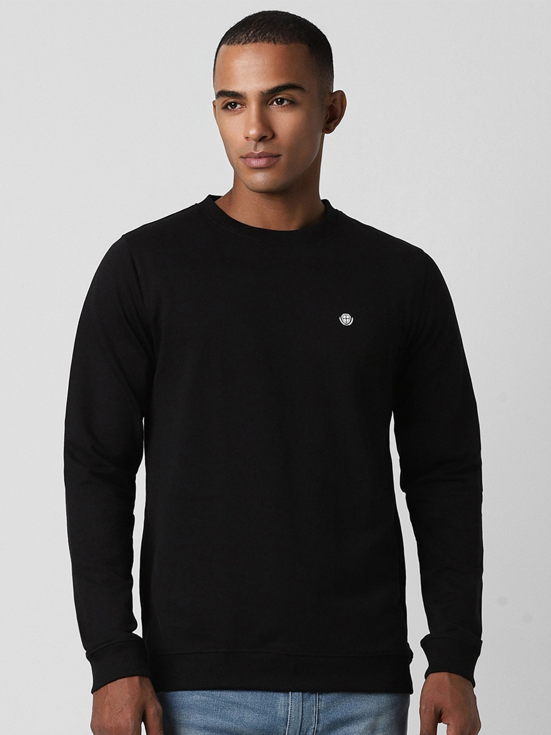 

Peter England Casuals Round Neck Pullover Sweatshirt, Black