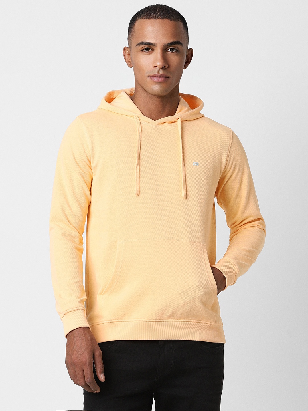 

Peter England Casuals Men Yellow Hooded Sweatshirt