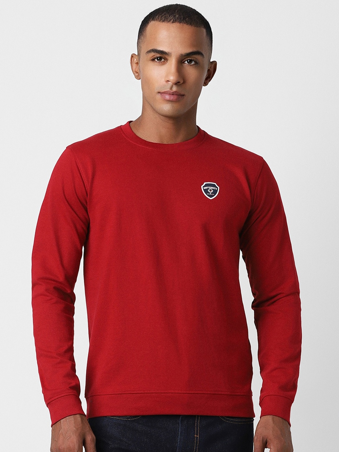 

PETER ENGLAND UNIVERSITY Long Sleeves Pullover, Red