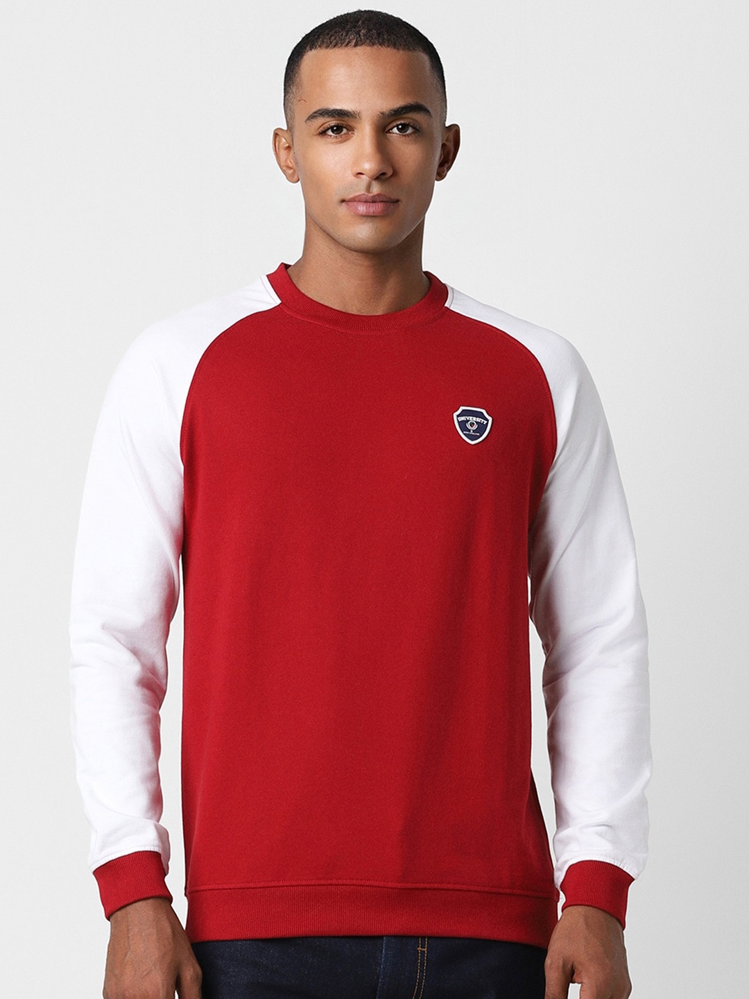 

PETER ENGLAND UNIVERSITY Long Sleeves Pullover, Red