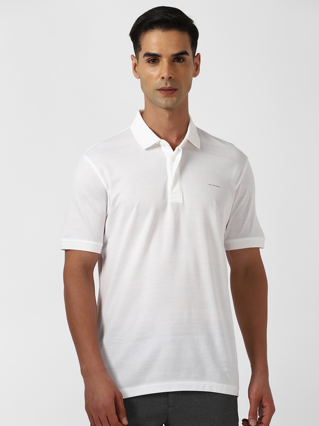 

Van Heusen Polo Collar Pure Cotton T-Shirt, White