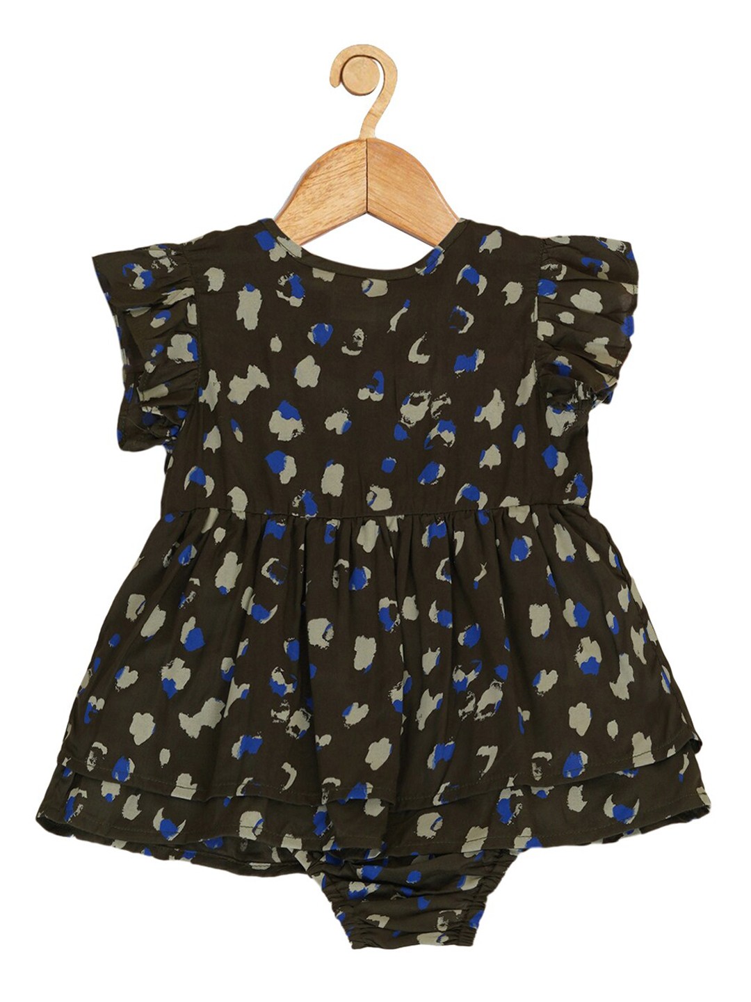 

Creative Kids Infant Girls Printed Bodysuit, Olive