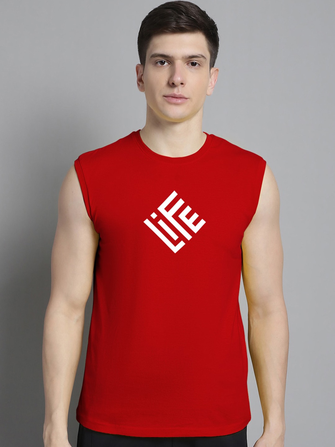 

FBAR Graphic Printed Slim Fit Pure Cotton T-shirt, Red
