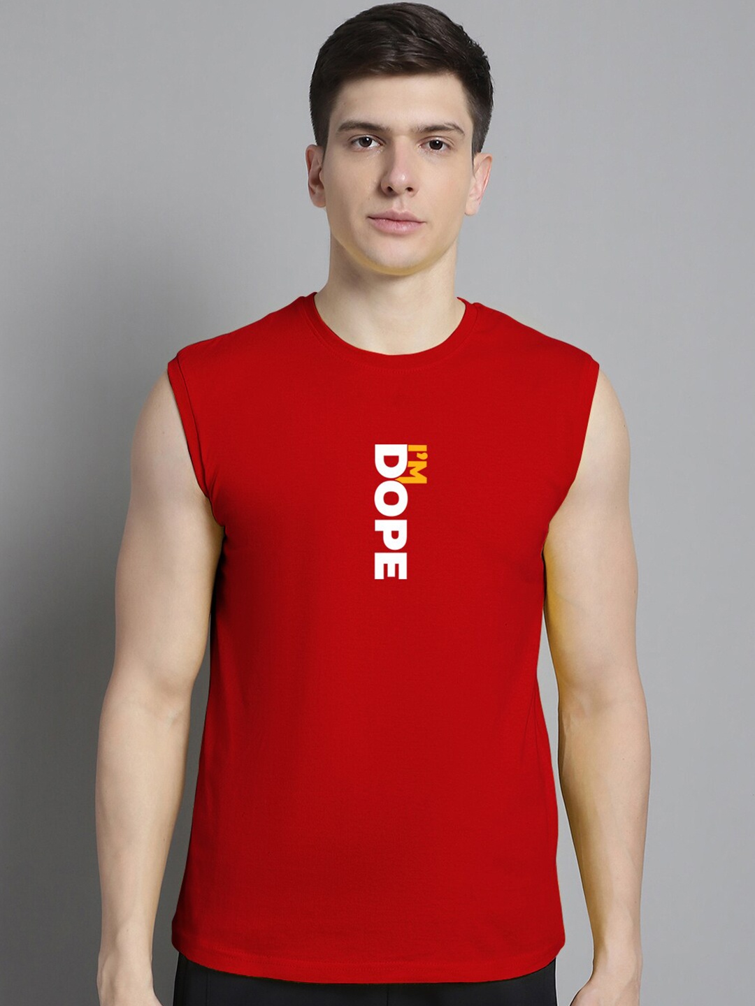 

FBAR Typography Printed Slim Fit Bio Wash Pure Cotton T-shirt, Red