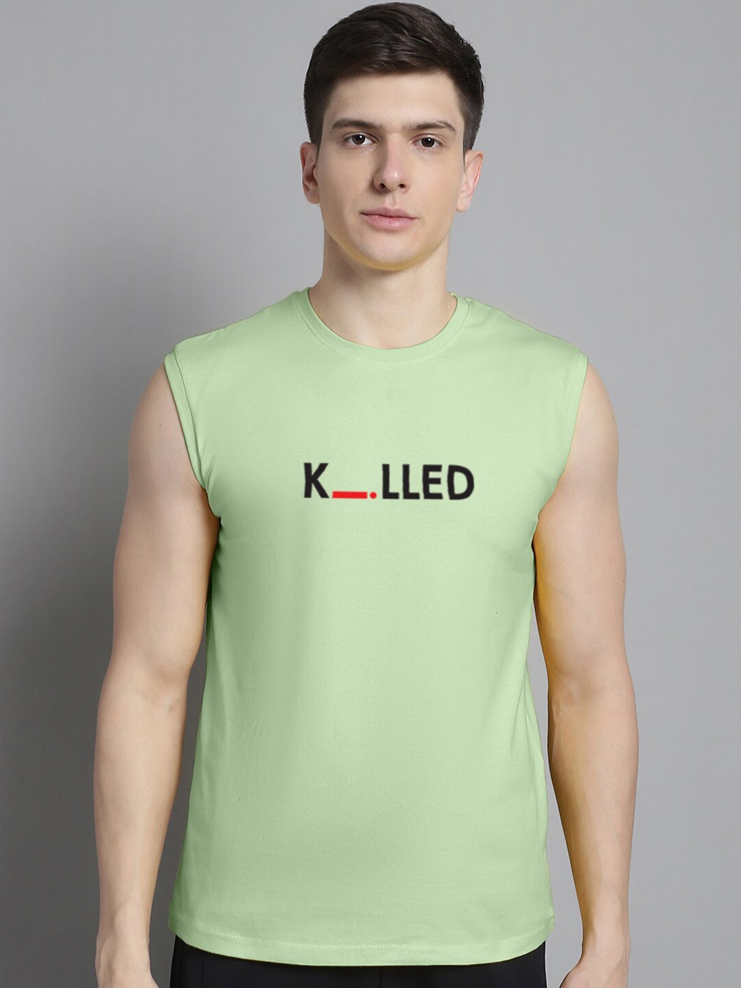 

FBAR Typography Printed Pure Cotton Slim Fit T-shirt, Sea green