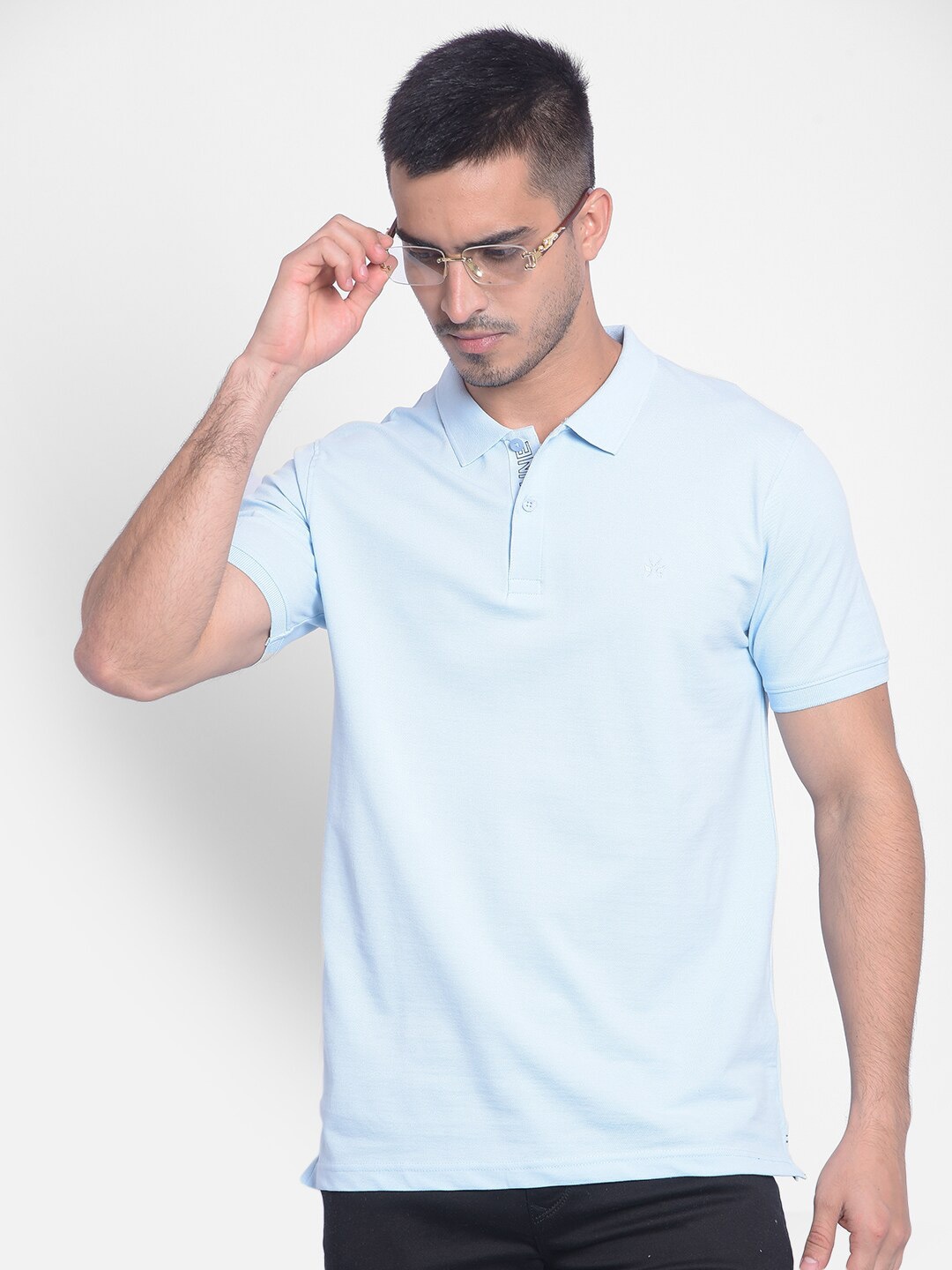 

Crimsoune Club Polo Collar Slim Fit T-shirt, Blue