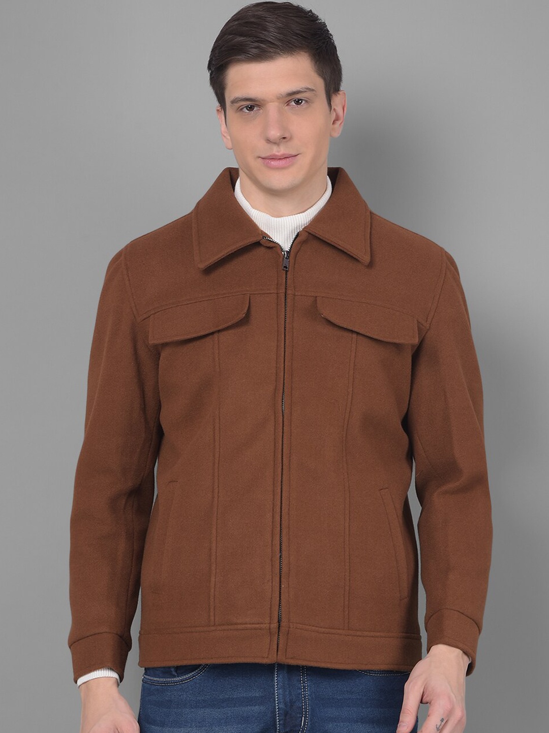 

COBB Solid Cotton Lightweight Bomber Jacket, Tan