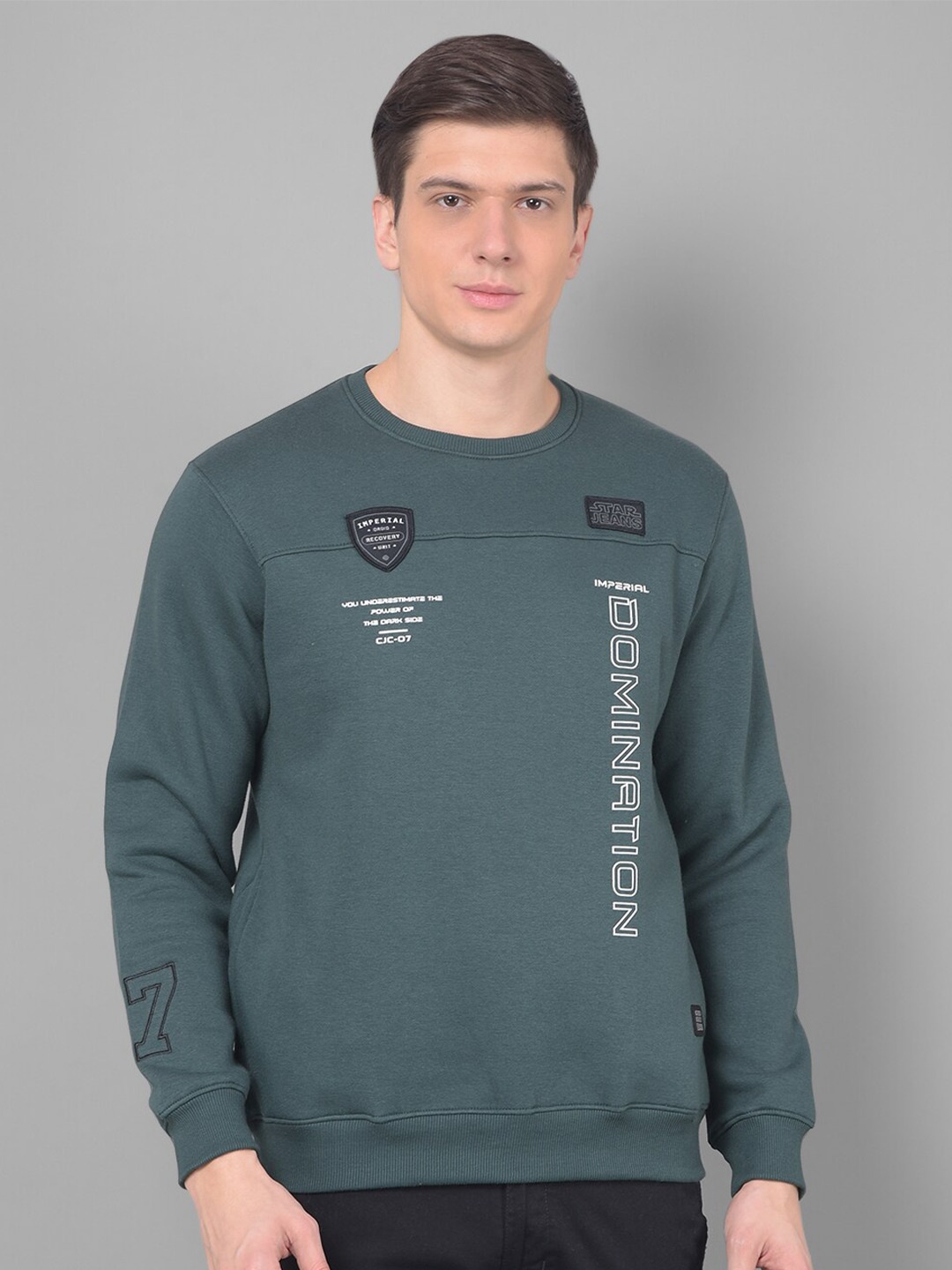 

COBB Typography Printed Cotton Sweatshirt, Teal