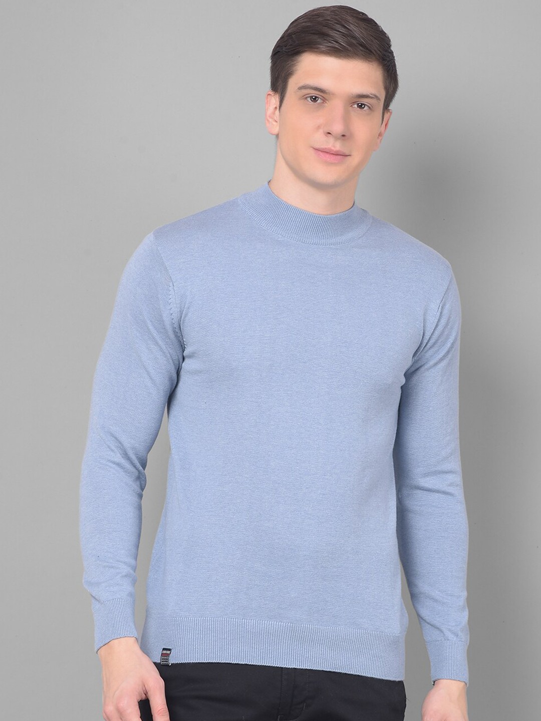 

COBB Mock Collar Acrylic Pullover, Blue