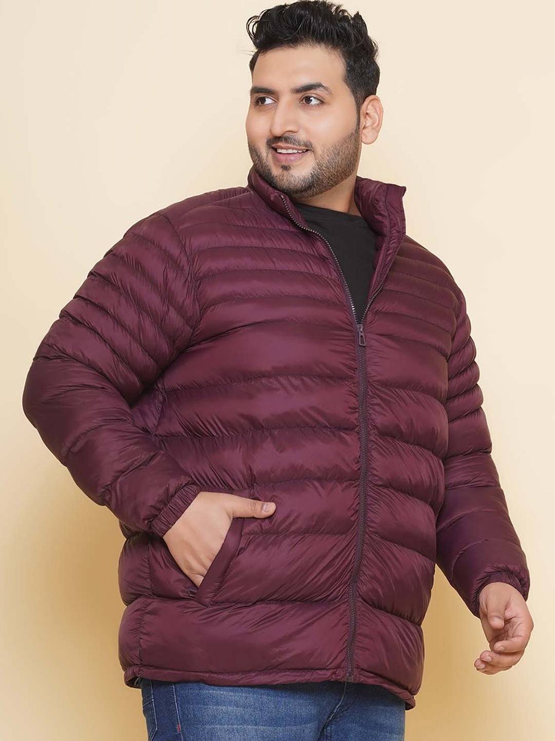 

John Pride Plus Size Lightweight Puffer Jacket, Maroon