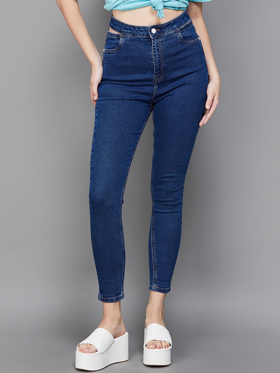 

Ginger by Lifestyle Women Mid Rise Jeans, Blue