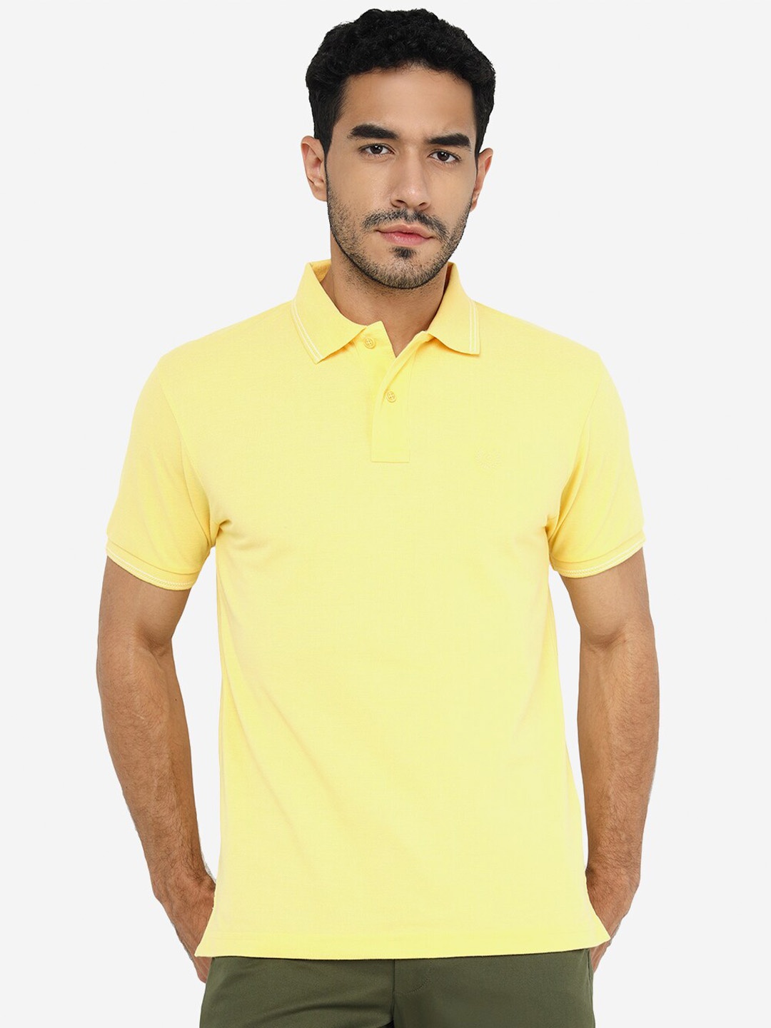 

Greenfibre Polo Collar Slim Fit T-shirt, Yellow