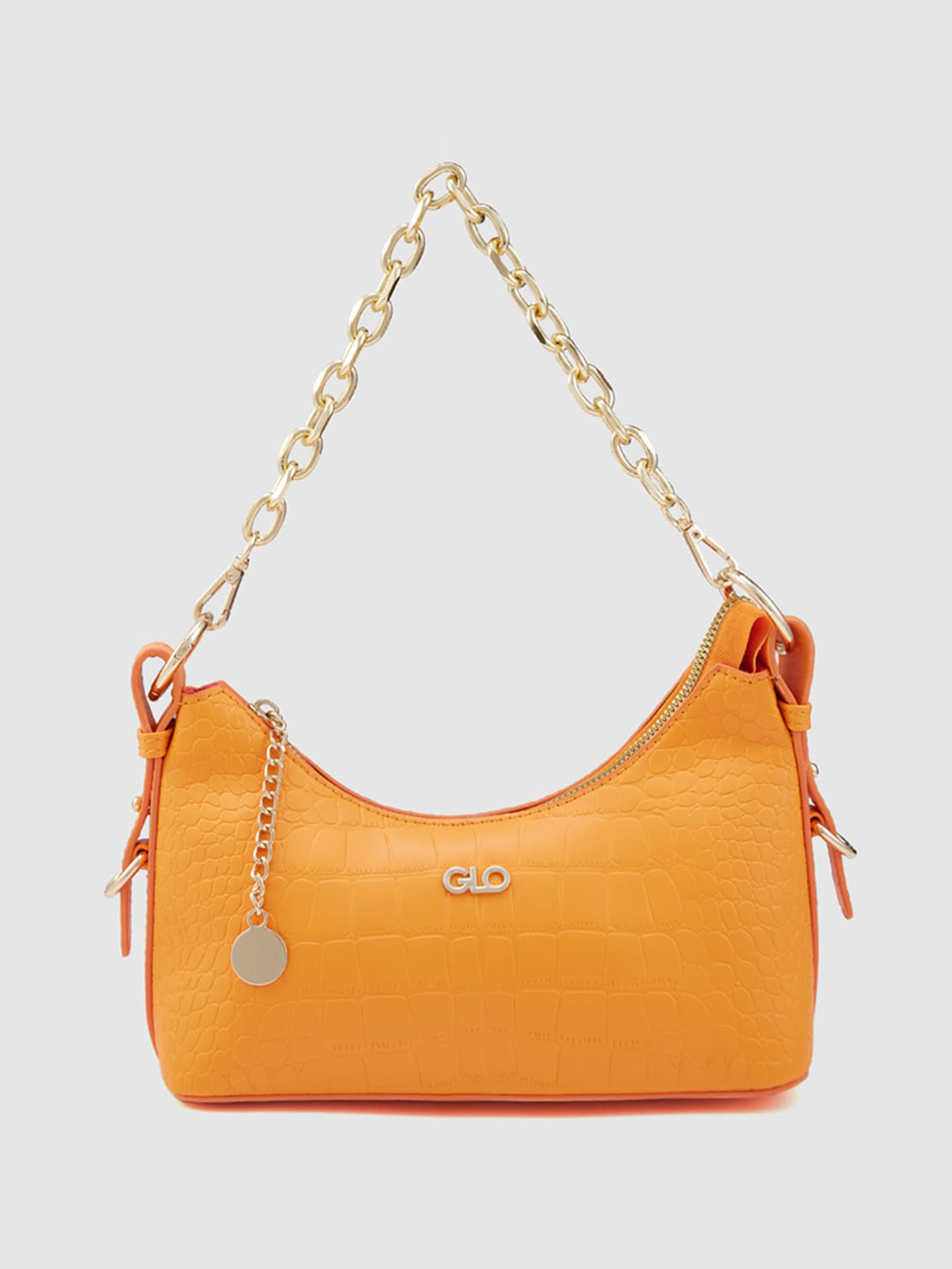

Globus Textured Baguette Bag, Orange