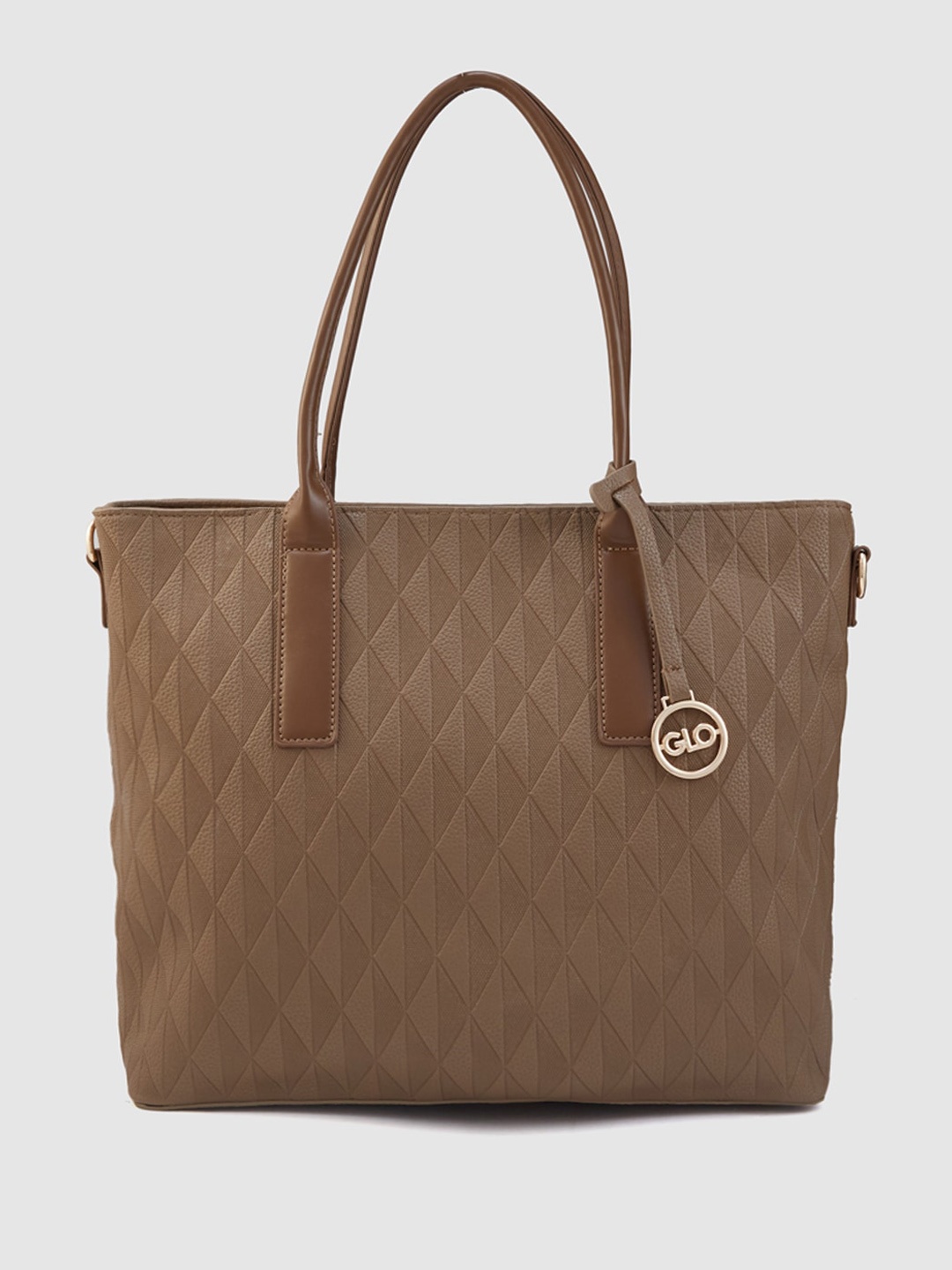 

Globus Textured Structured Shoulder Bag With Quilted Detail, Brown