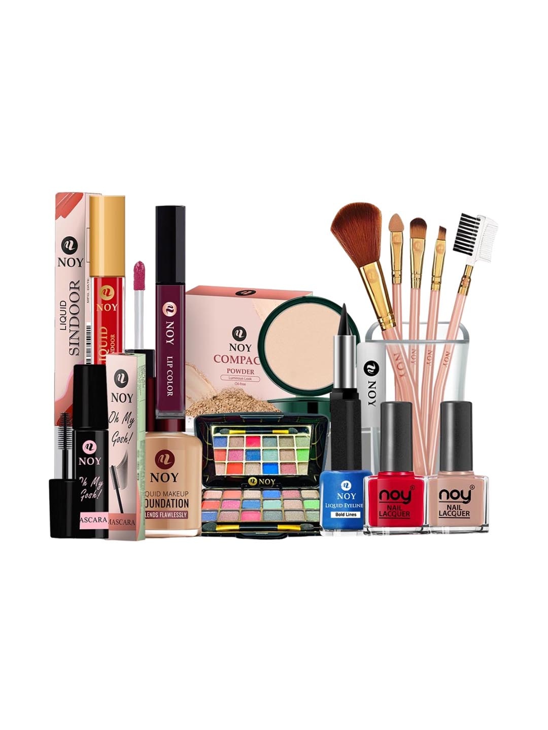 

NOY Set Of 15 Smudge Proof Makeup Combo - Professional Blend - 1098, Blue