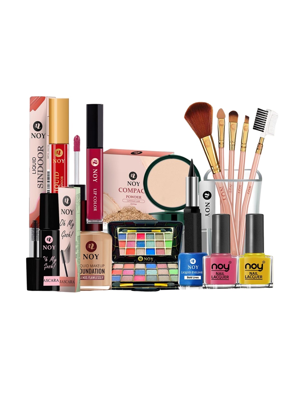 

NOY Set Of 15 Marvel Bridal Makeup Combo - Flawless Fusion For Stunning Beauty - 724, Pink