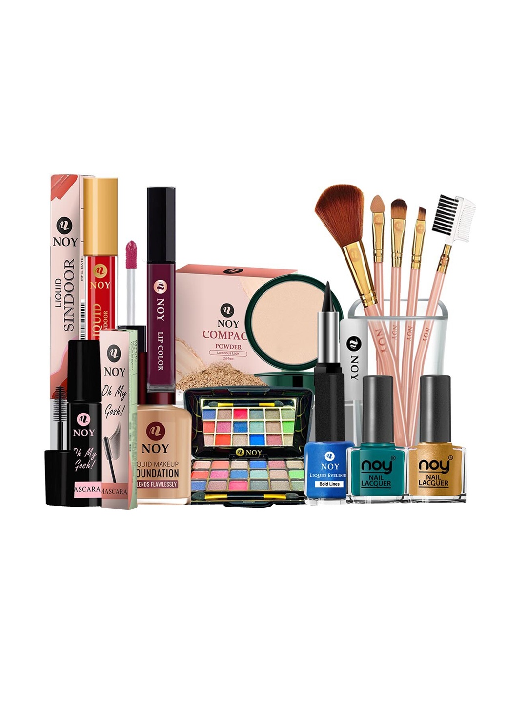 

NOY Set Of 15 Lightweight Festive Makeup Combo - 834, Green