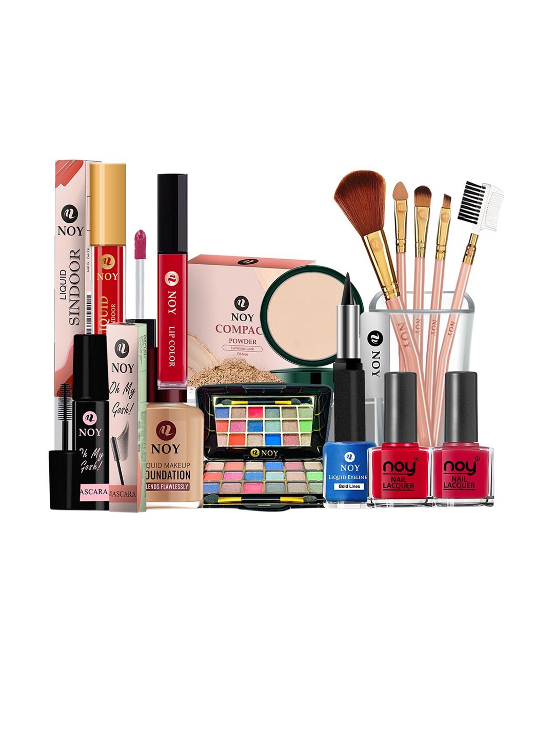 

NOY Set Of 15 Divine Makeup Combo - Heavenly Beauty In Perfect Pairing - 1093, Red