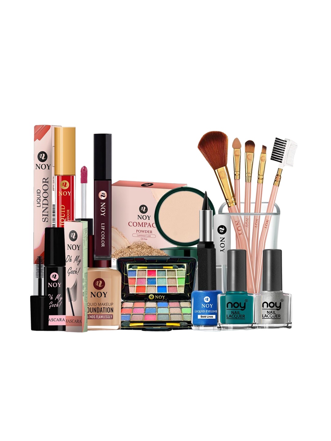 

NOY Set Of 15 Smudge Proof Makeup Combo - Professional Blend - 846, Green