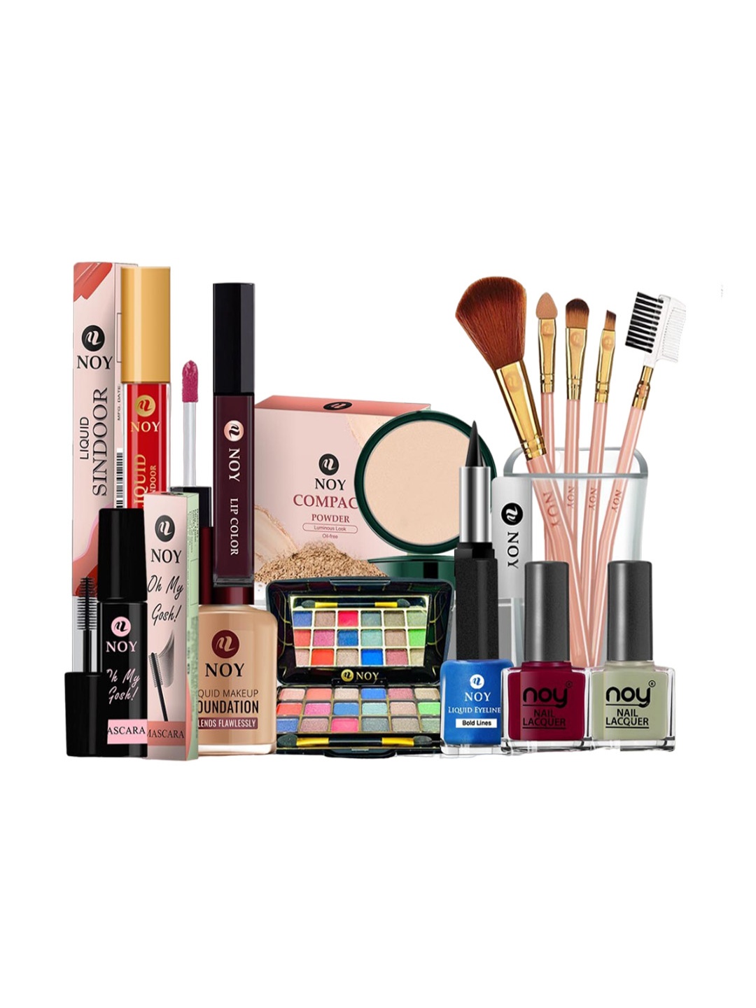 

NOY Set Of 15 Smudge Proof Makeup Combo - Professional Blend - 990, Blue