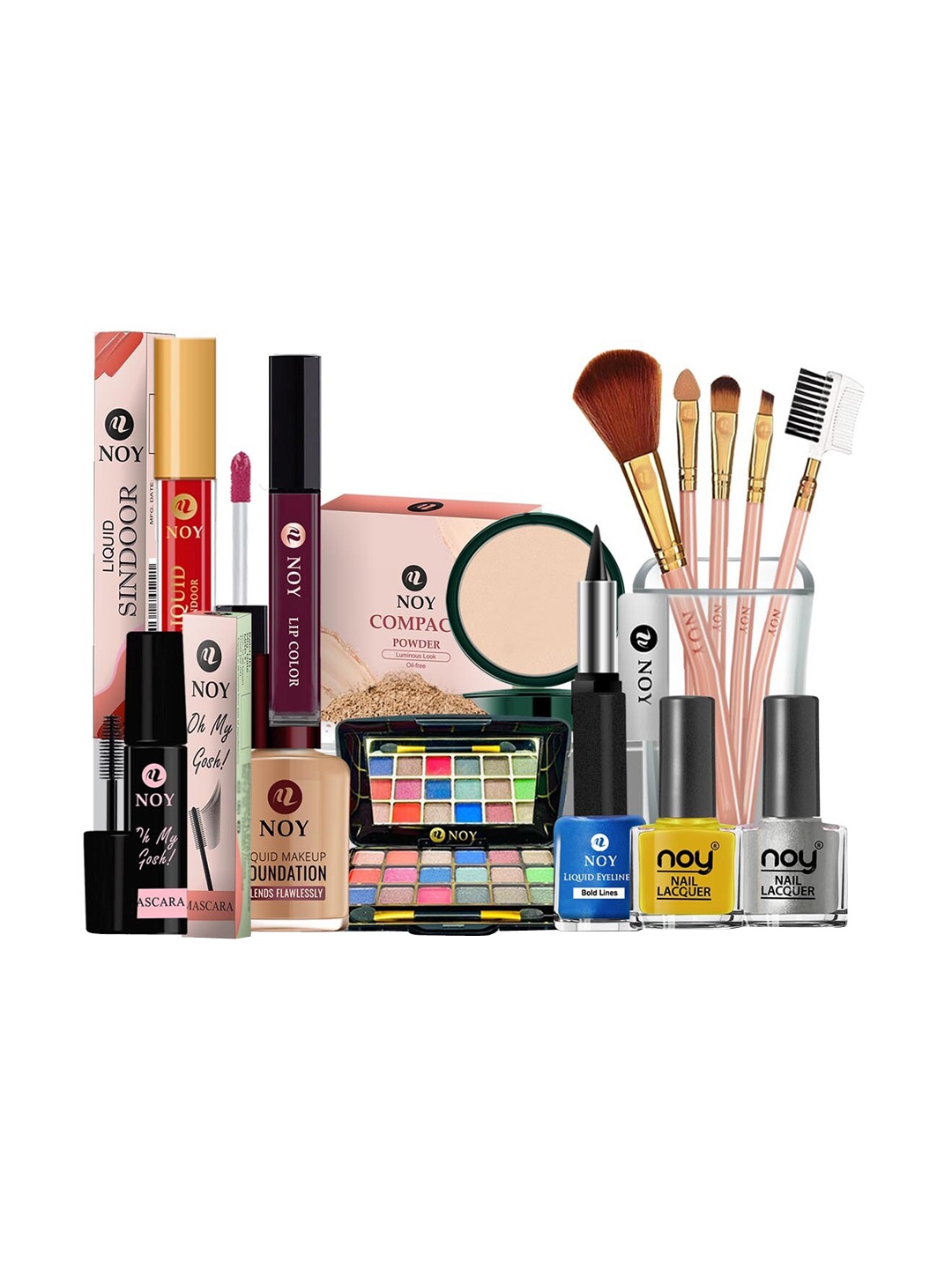 

NOY 15Pcs Lightweight Festive Makeup Combo - Combo No. 906, Multi