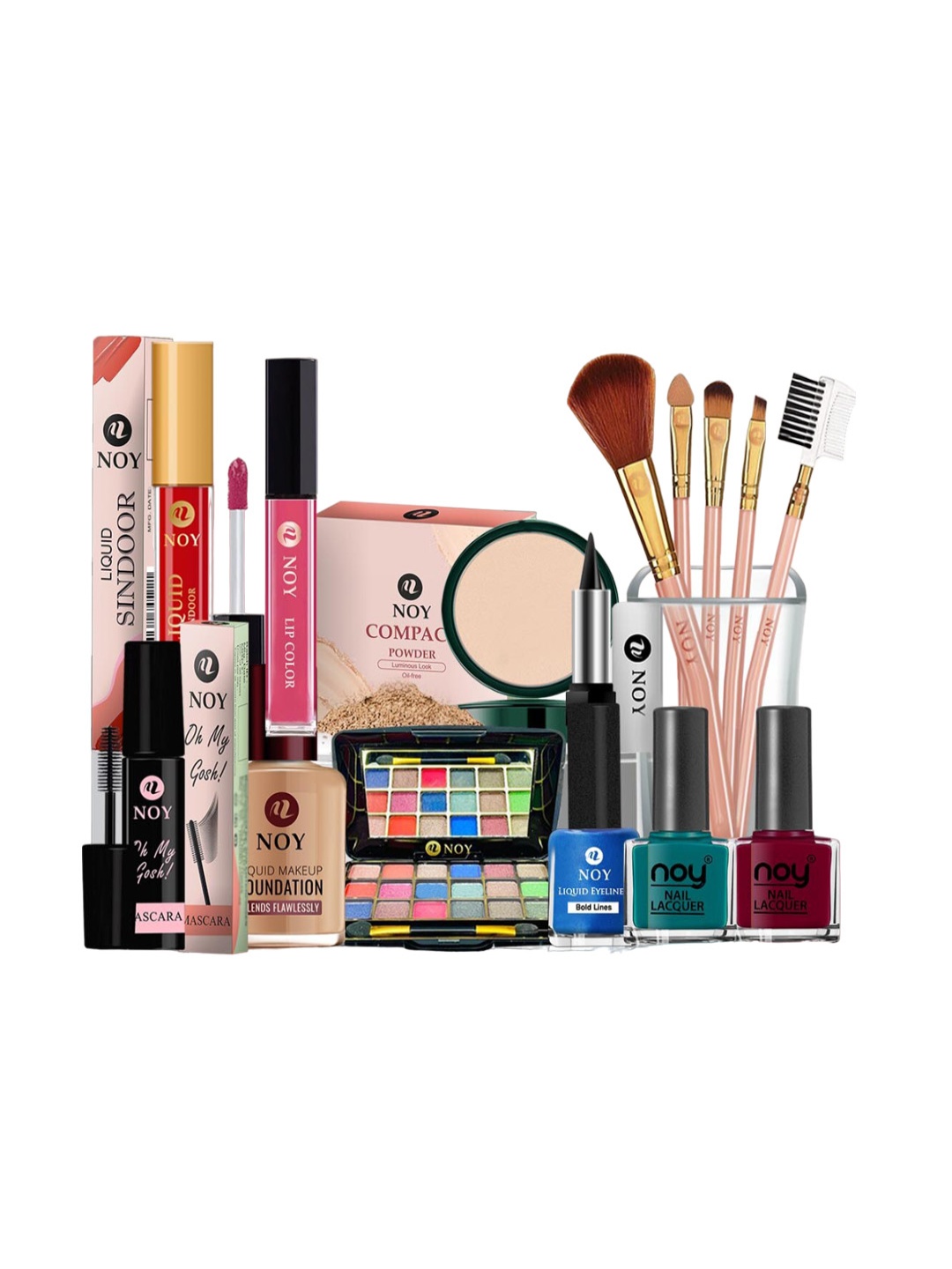 

NOY 15Pcs Professional Glamour Makeup Combo - Combo No. 811, Peach