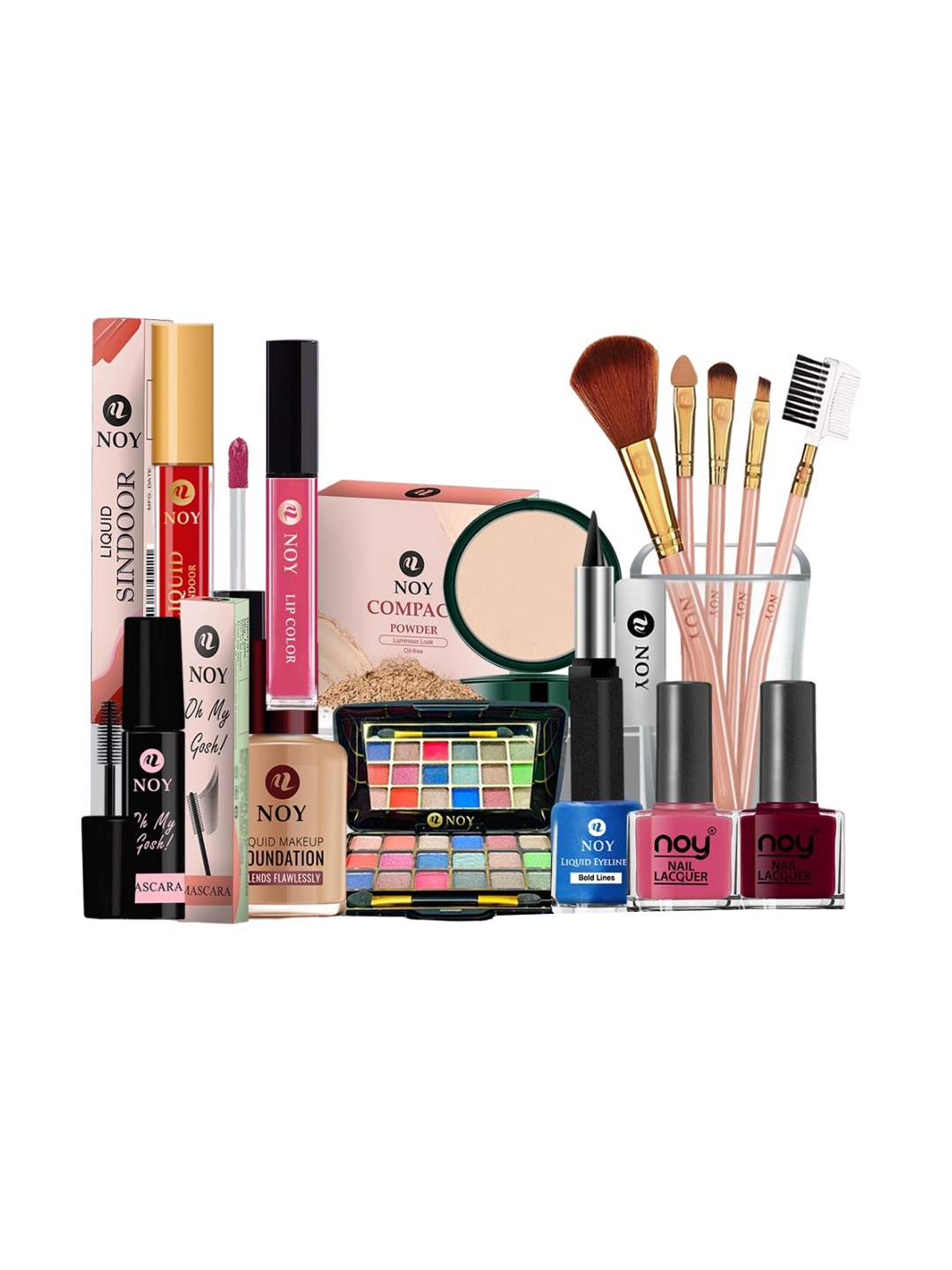 

NOY 15Pcs Non Transfer Makeup Combo - Delight For Radiant Beauty - Combo No. 731, Peach