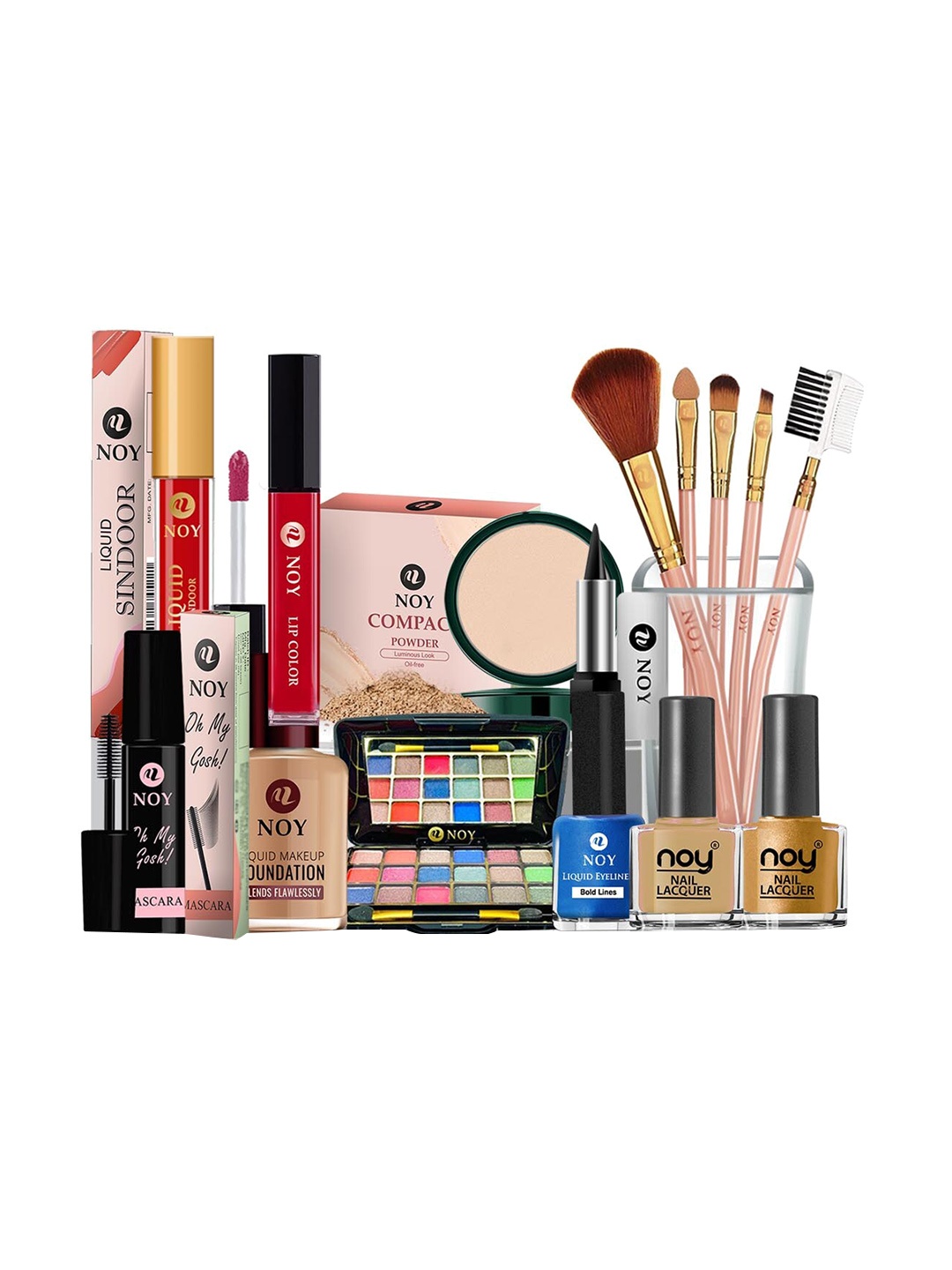 

NOY 15Pcs Professional Glamour Make Up Combo - Combo No. 685, Red