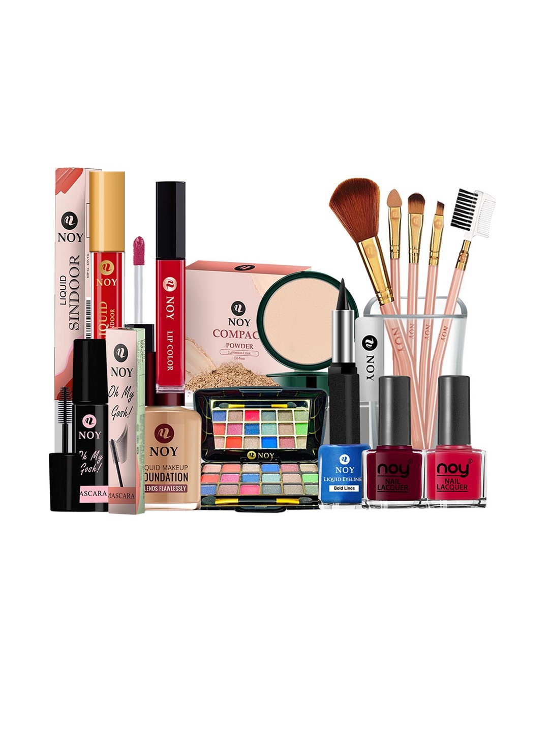 

NOY 15Pcs Professional Glamour Makeup Combo- Combo No. 973, Red