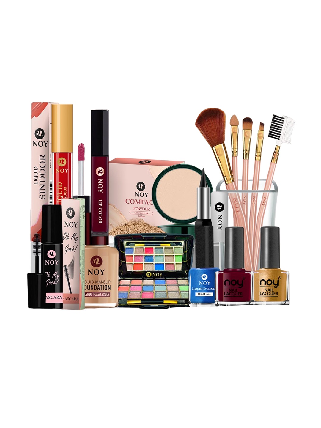 

NOY 15Pcs Lightweight Festive Makeup Combo - Combo No. 960, Maroon
