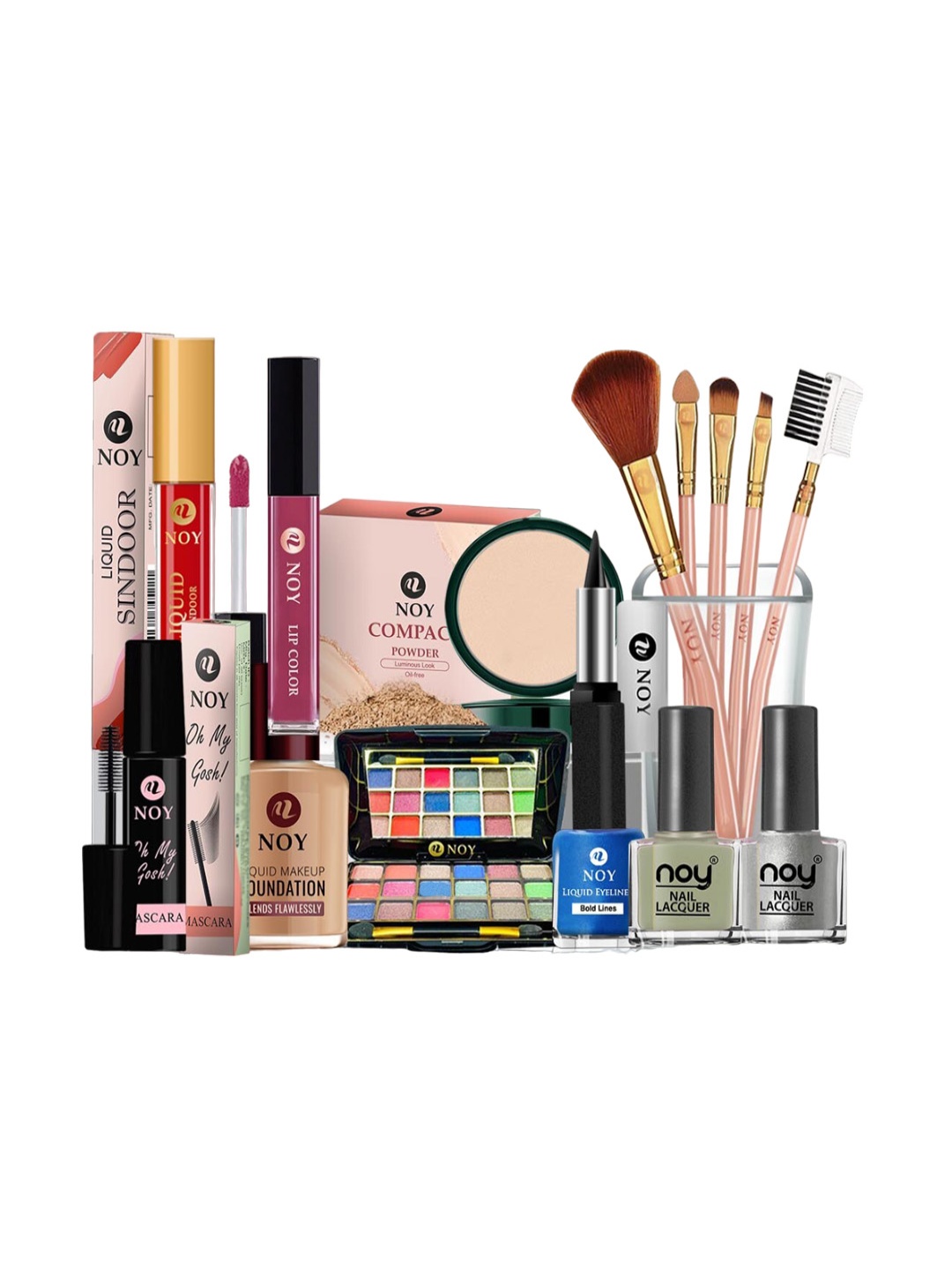

NOY Set Of 15 Delight Non Transfer Makeup Combo No. 1055, Purple