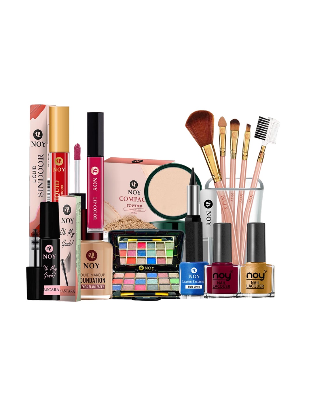 

NOY 15Pcs Luxurious Beauty Essentials - Combo No. 1009, Magenta