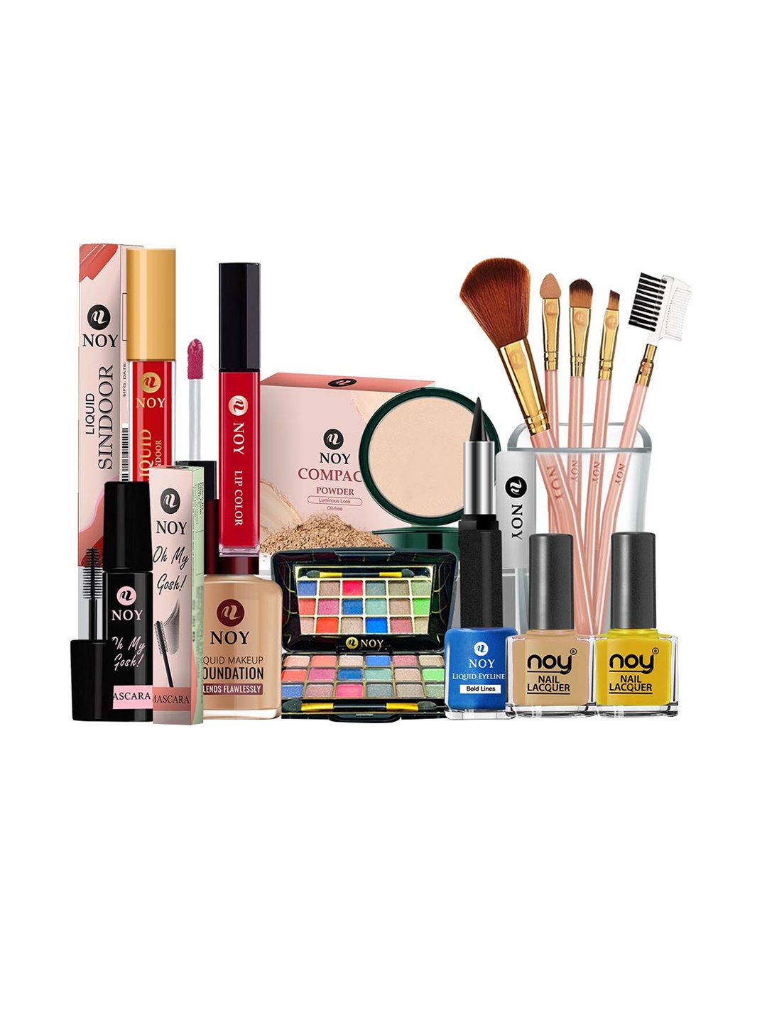 

NOY 15Pcs Luxurious Beauty Essentials - Combo No. 645, Red