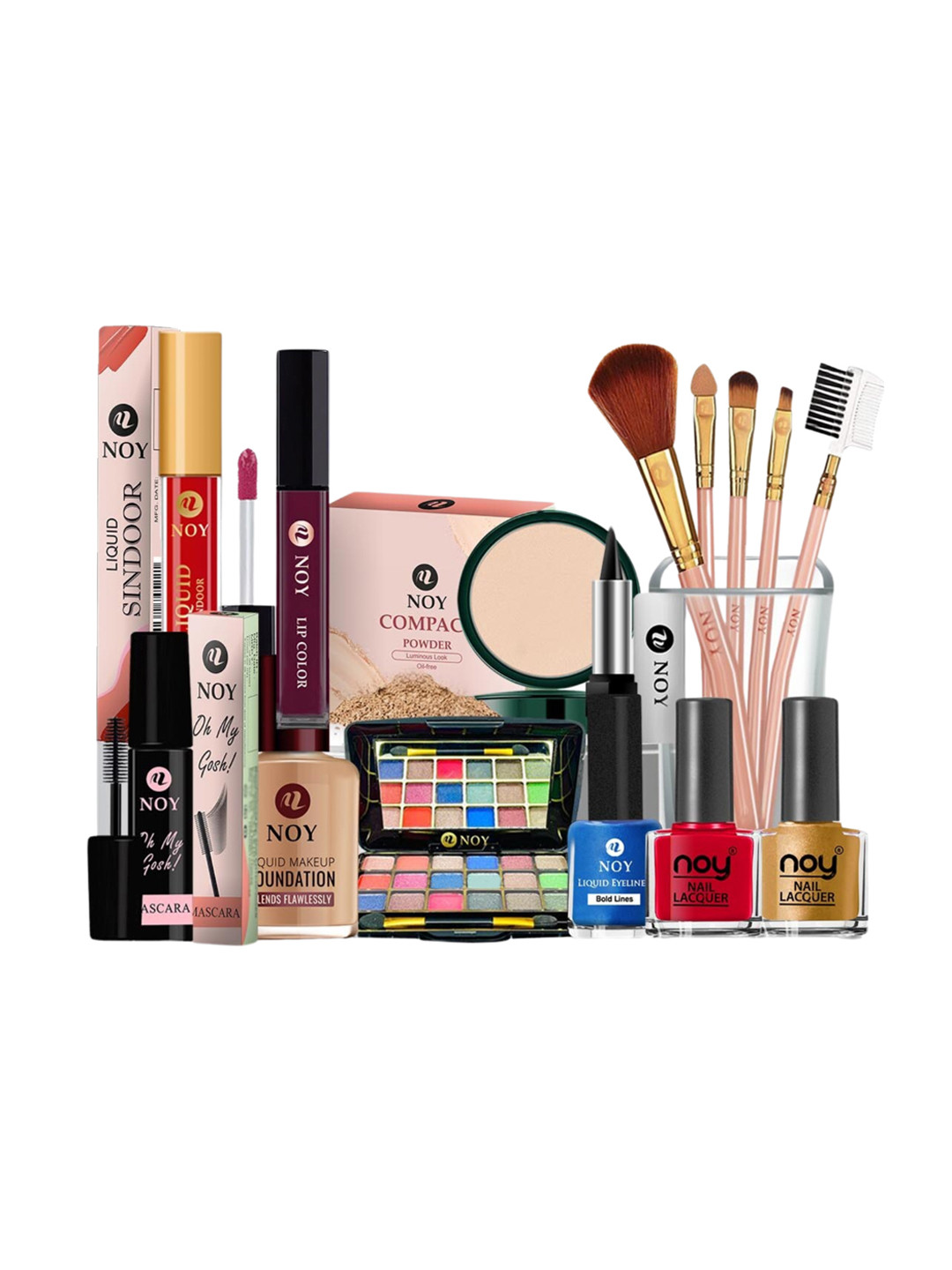 

NOY 15Pcs Double The Beauty Joy Makeup Combo - Combo No. 1074, Blue