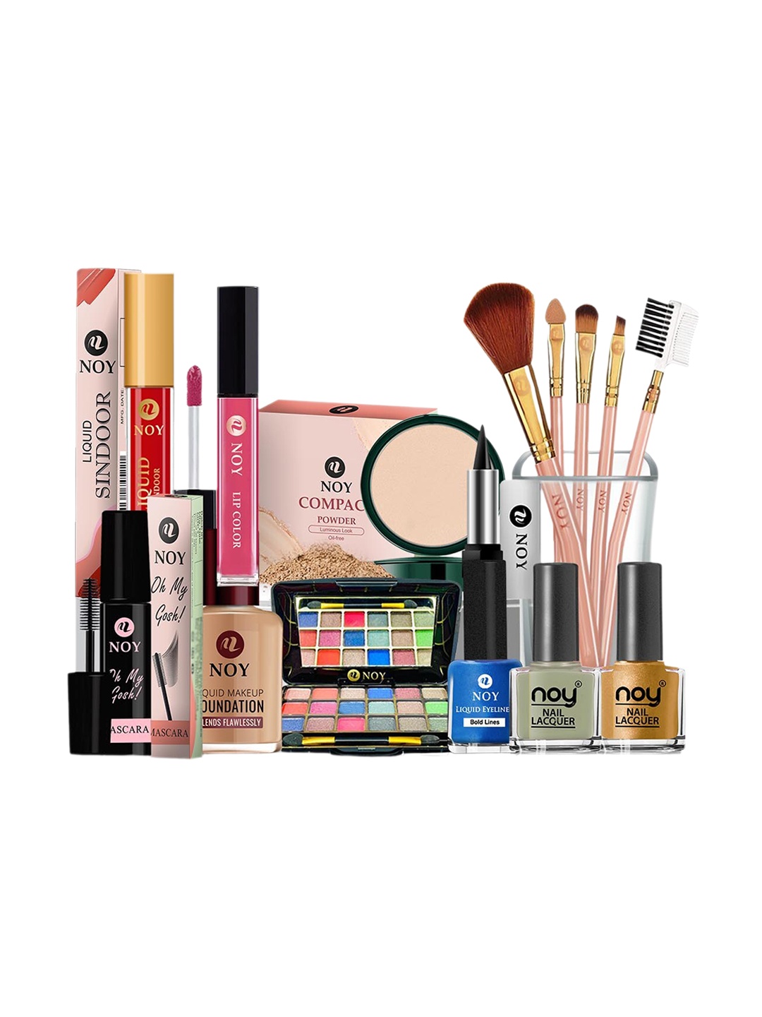 

NOY 15Pcs Luxurious Beauty Essentials - Combo No. 1043, Peach