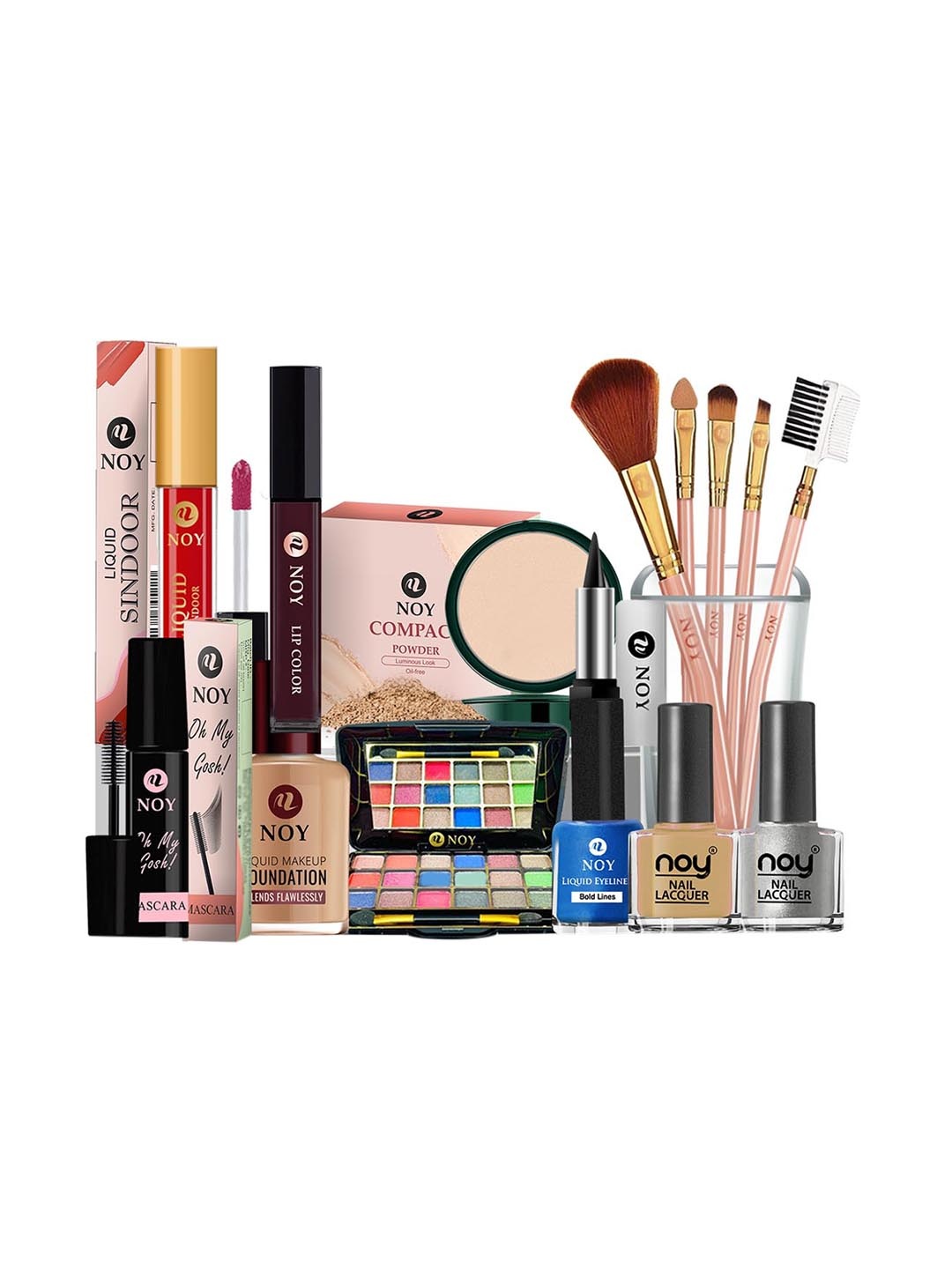 

NOY 15Pcs Luxurious Beauty Essentials - Combo No. 694, Nude