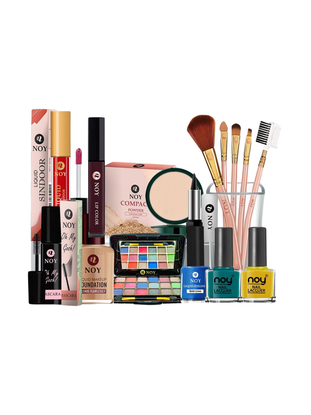 

NOY Set Of 15 Lightweight Make Up Combo - 798, Red