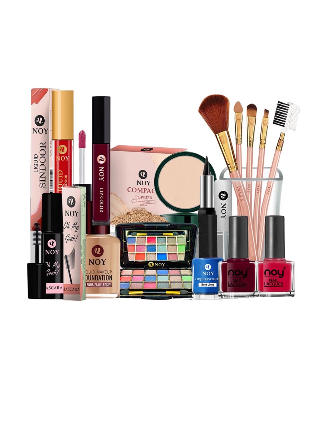 

NOY 15Pcs Luxurious Beauty Essentials - Combo No. 976, Maroon