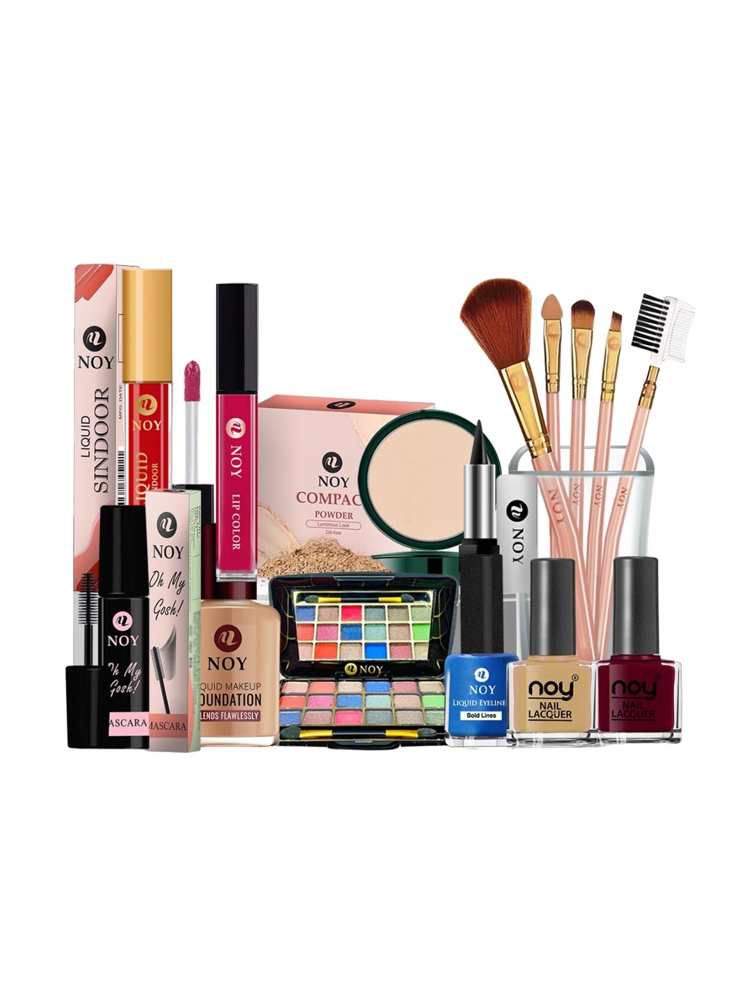 

NOY 15Pcs Bliss Your Perfect Match Makeup Combo - For Flawless Looks - Combo No. 657, Magenta