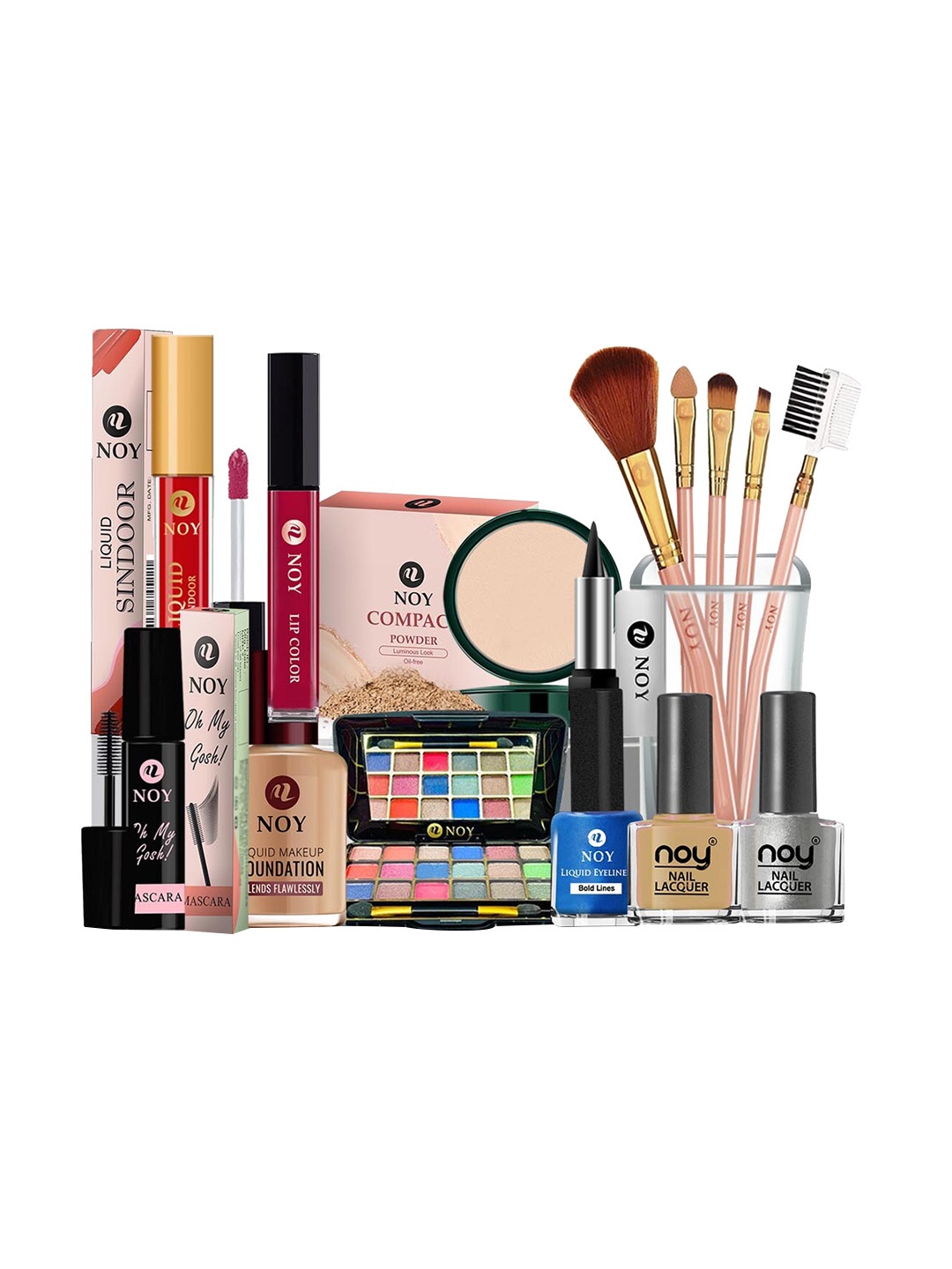 

NOY 15Pcs Luxurious Beauty Essentials - Combo No.692, Pink