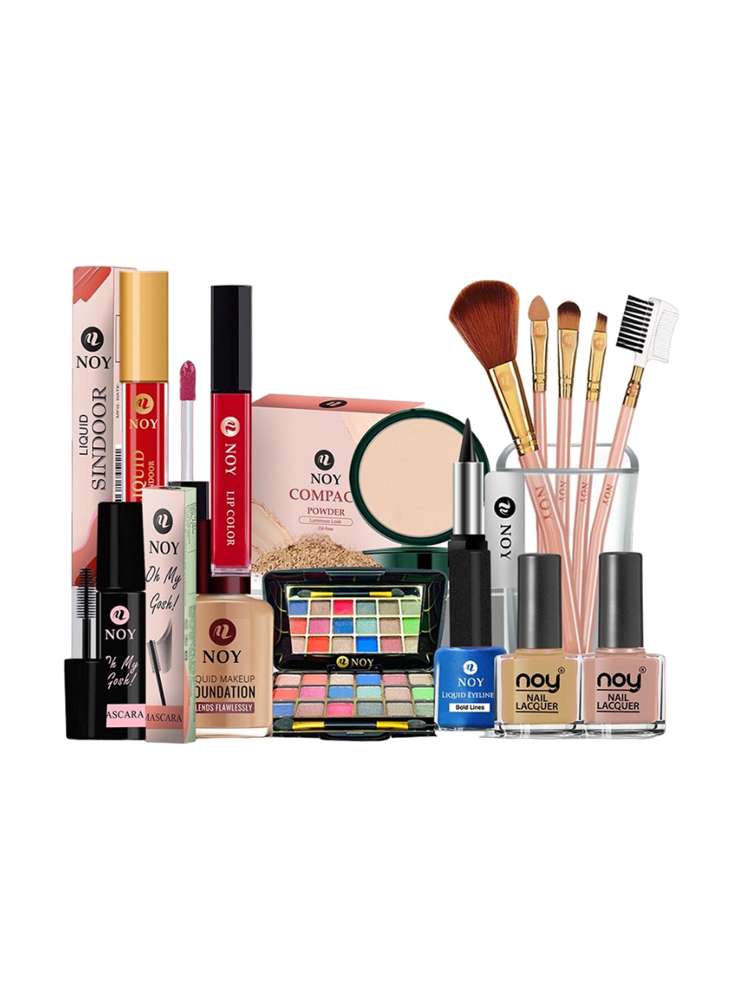 

NOY 15Pcs High Pigmentation Makeup Combo - Combo No. 709, Red
