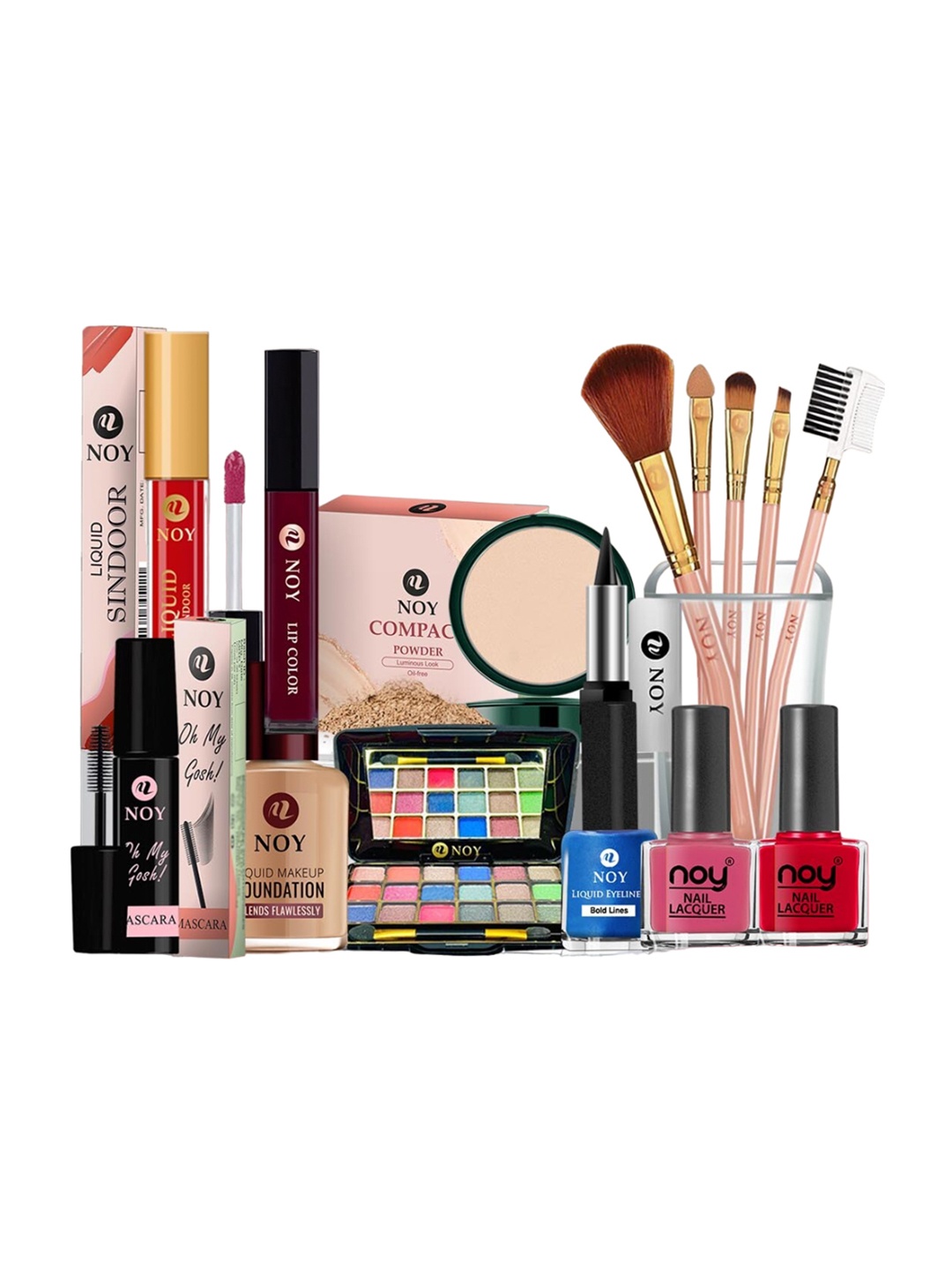 

NOY 15Pcs Flawless Fusion Makeup Combo- For Stunning Beauty - Combo No. 760, Maroon
