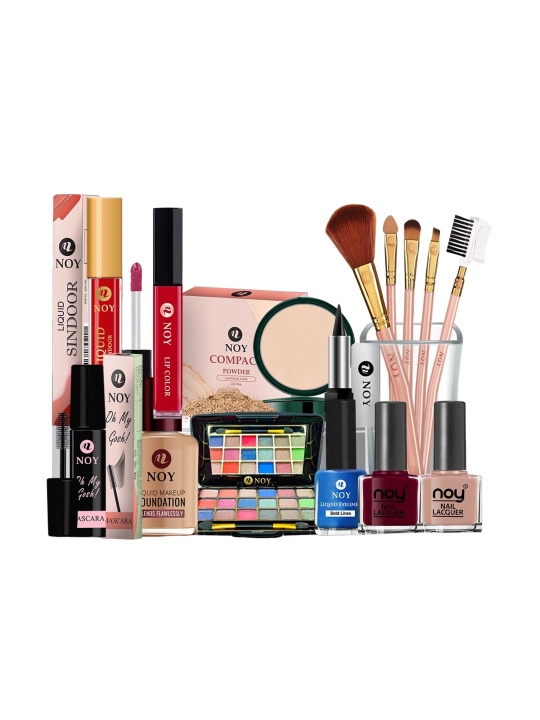 

NOY Set Of 15 Bliss Makeup Combo - Perfect Match For Flawless Looks - Combo No. 981, Red