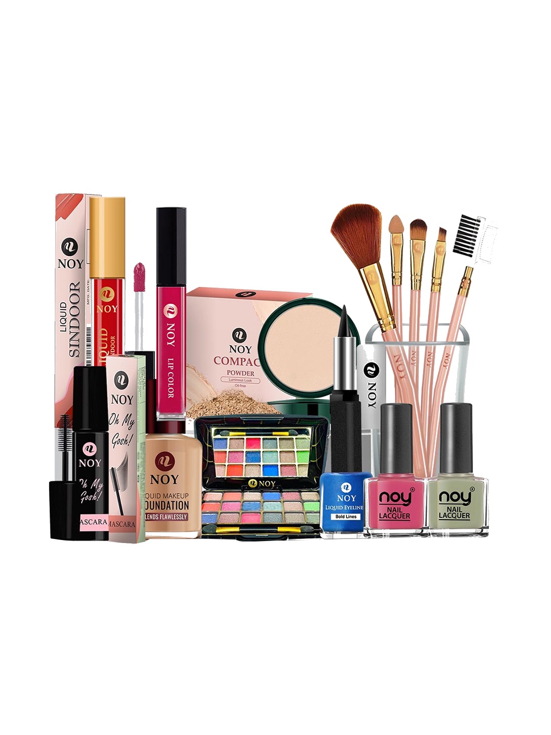 

NOY Set Of 15 Essence Makeup Combo - Bridal Effortless Beauty Captured In Harmony - No.753, Magenta