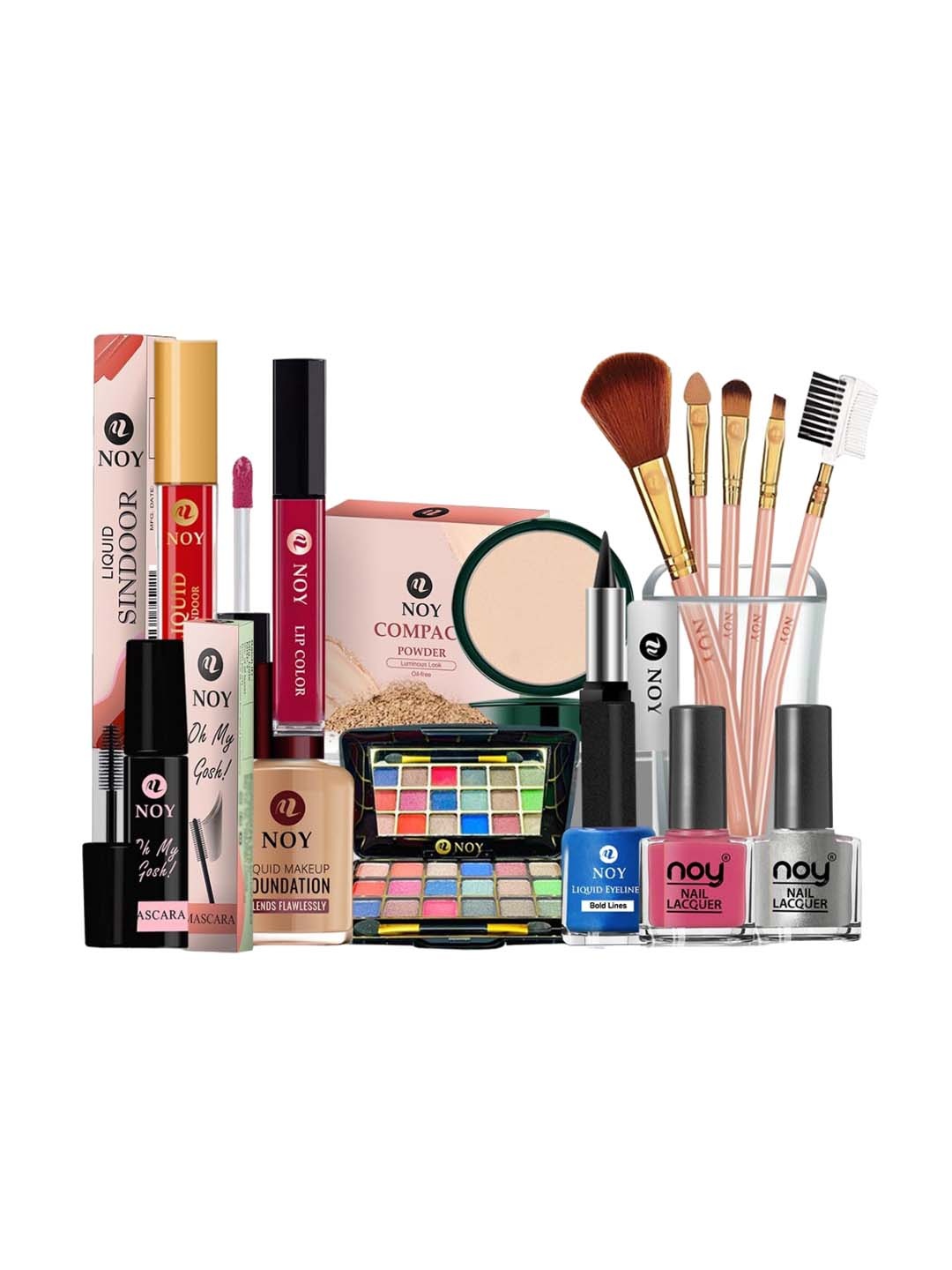 

NOY Set Of 15 Essence Makeup Combo - Effortless Beauty In Any Weather - 772, Pink