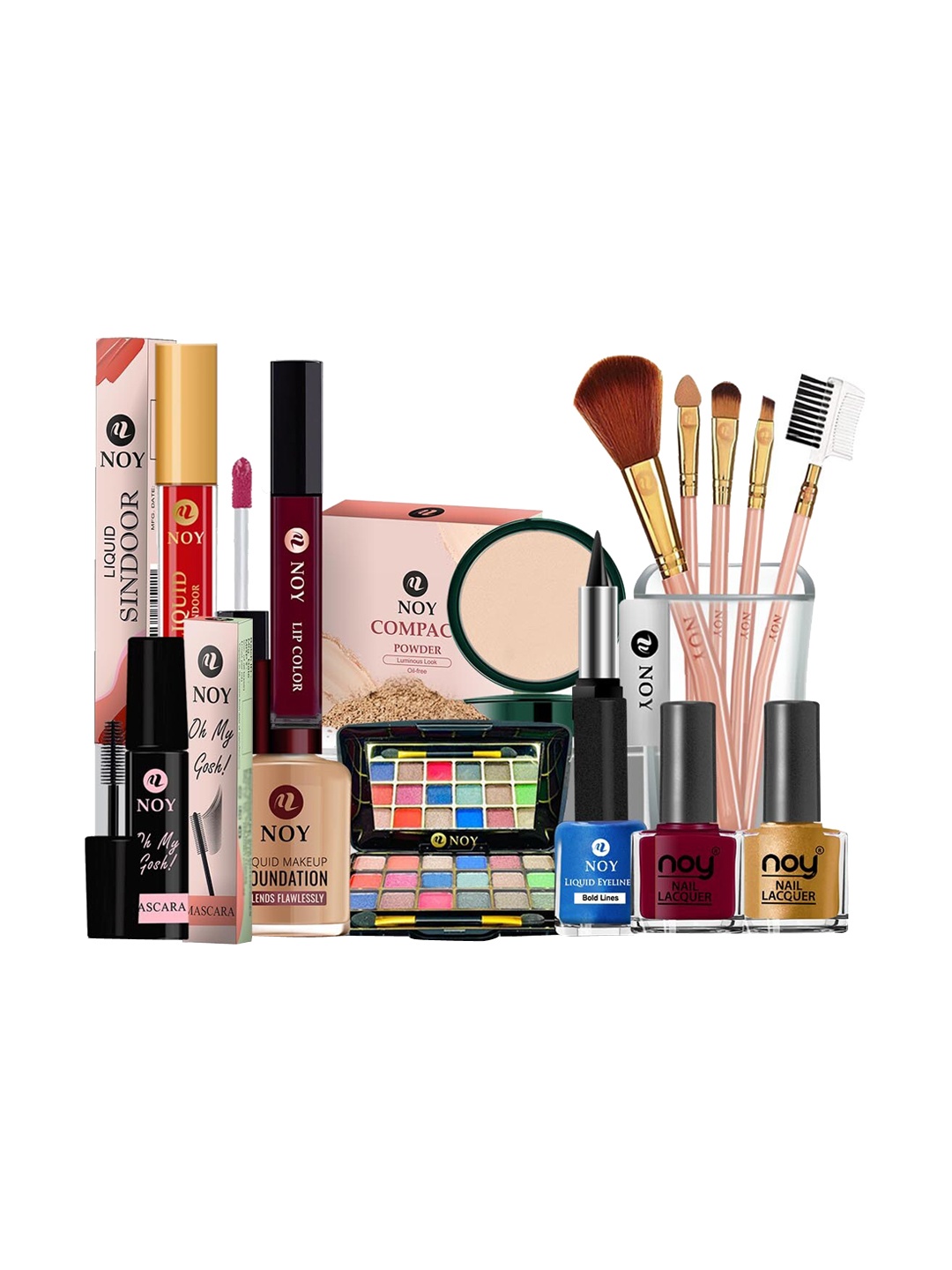 

NOY Set Of 15 Professional Blend Makeup Combo - 1008, Maroon